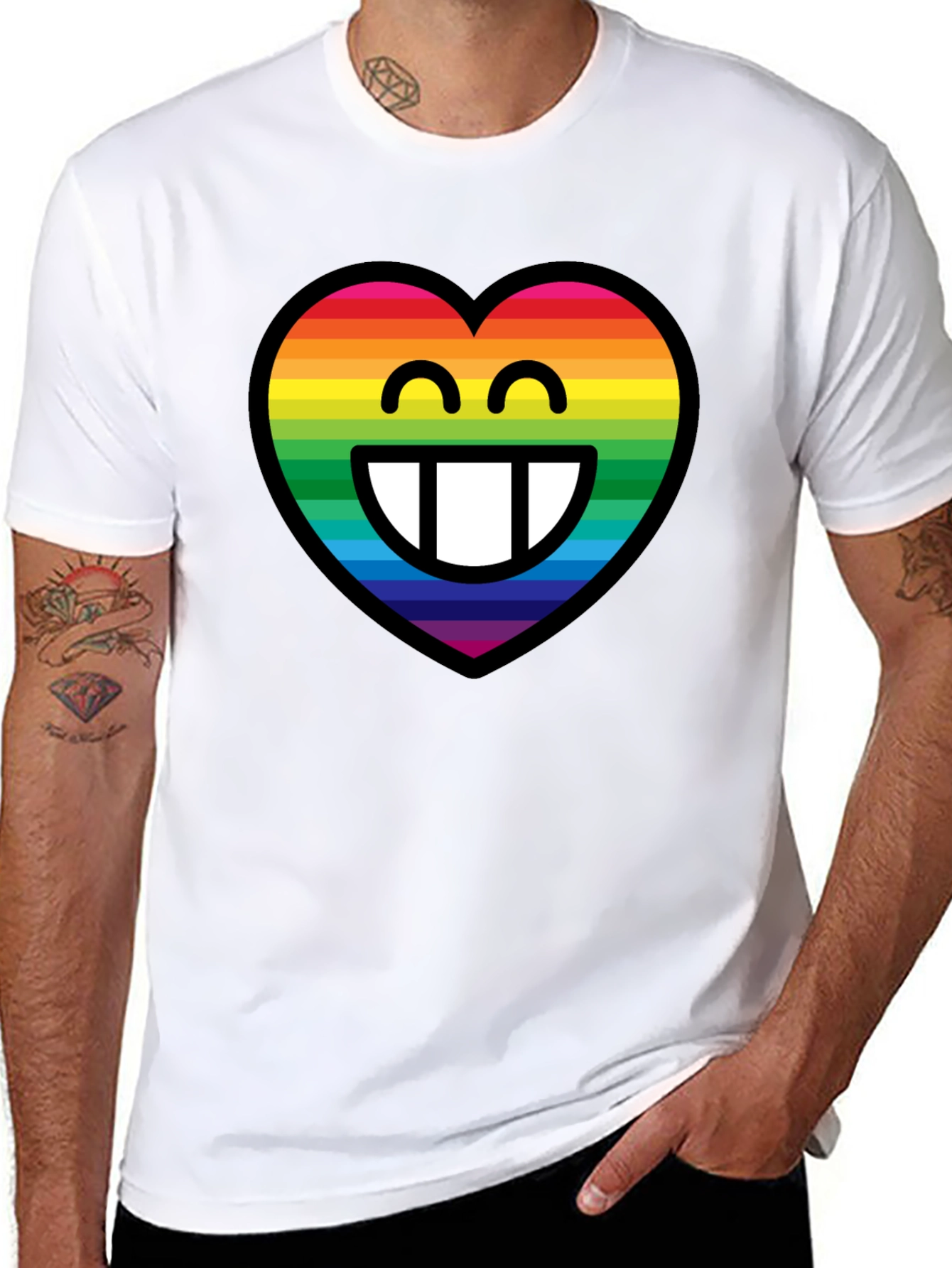 Rainbow Heart Emoji T-Shirt