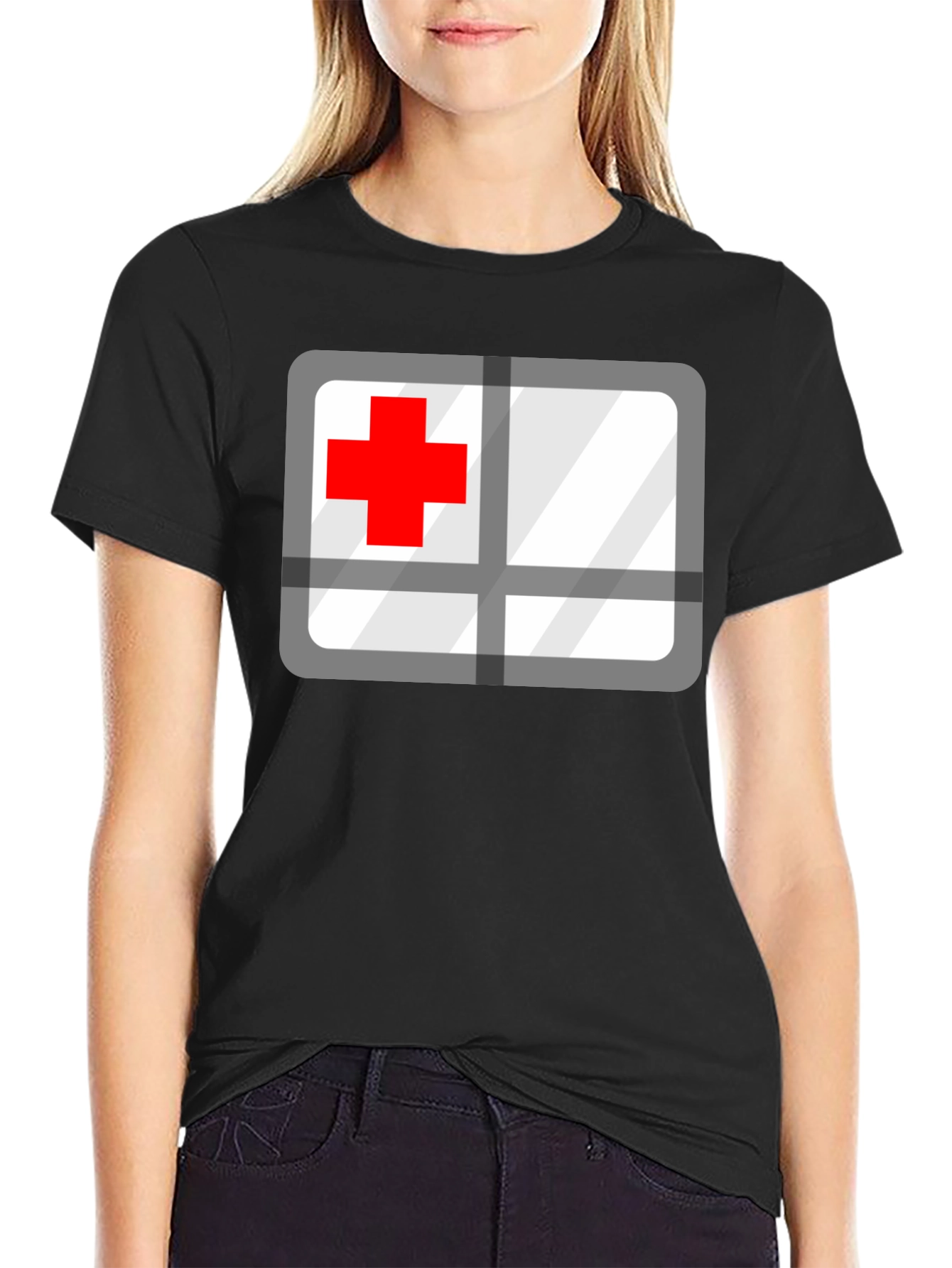 Red Cross Graphic T-Shirt - Medical Supporter Tee