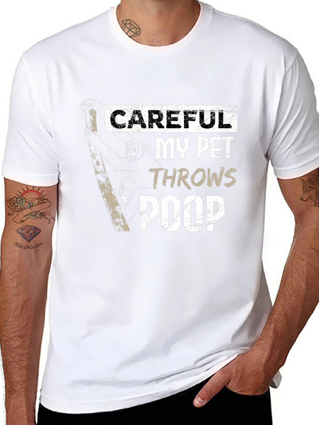 Careful My Pet Throws Poop T-Shirt