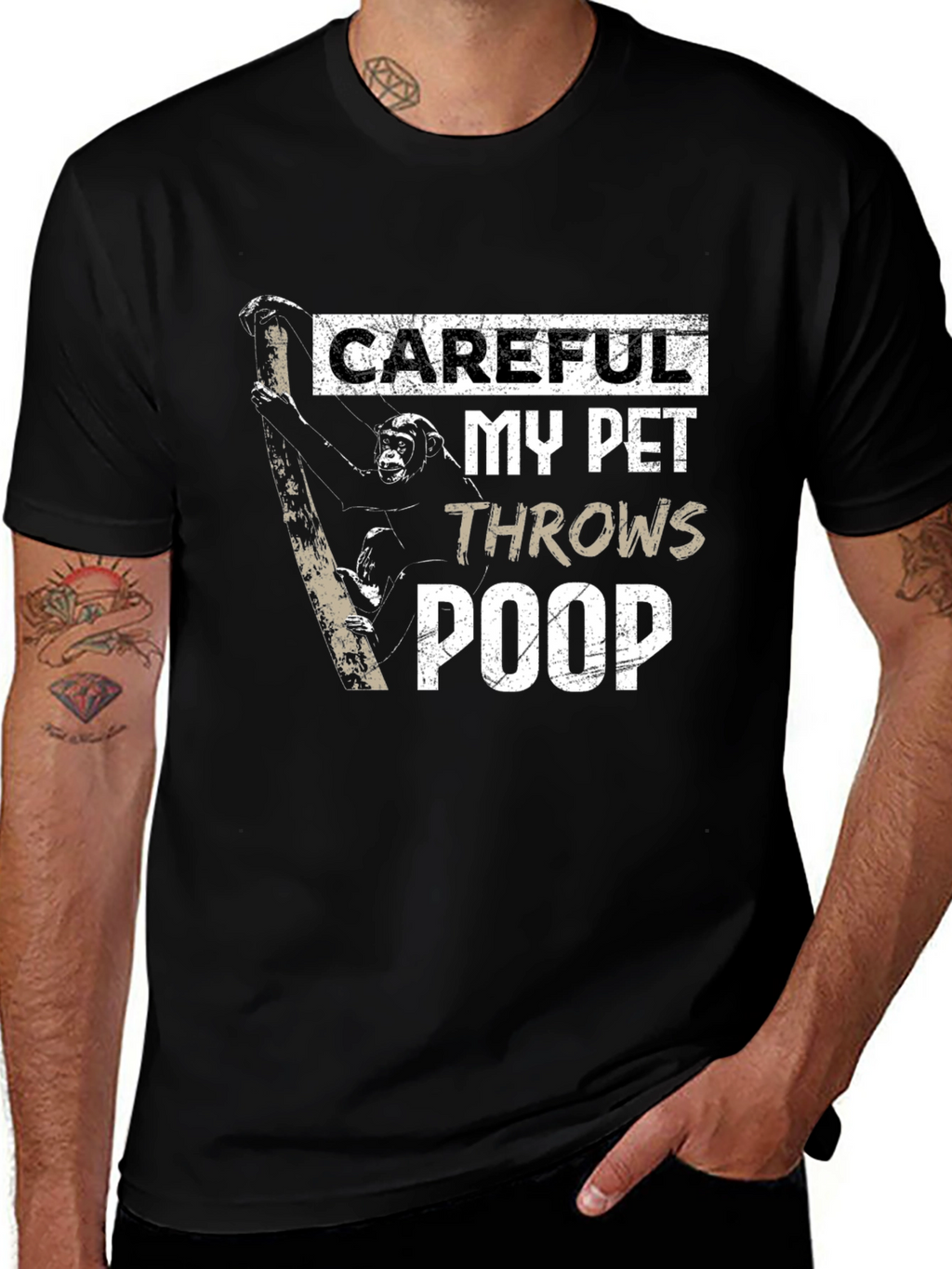 Careful My Pet Throws Poop T-Shirt