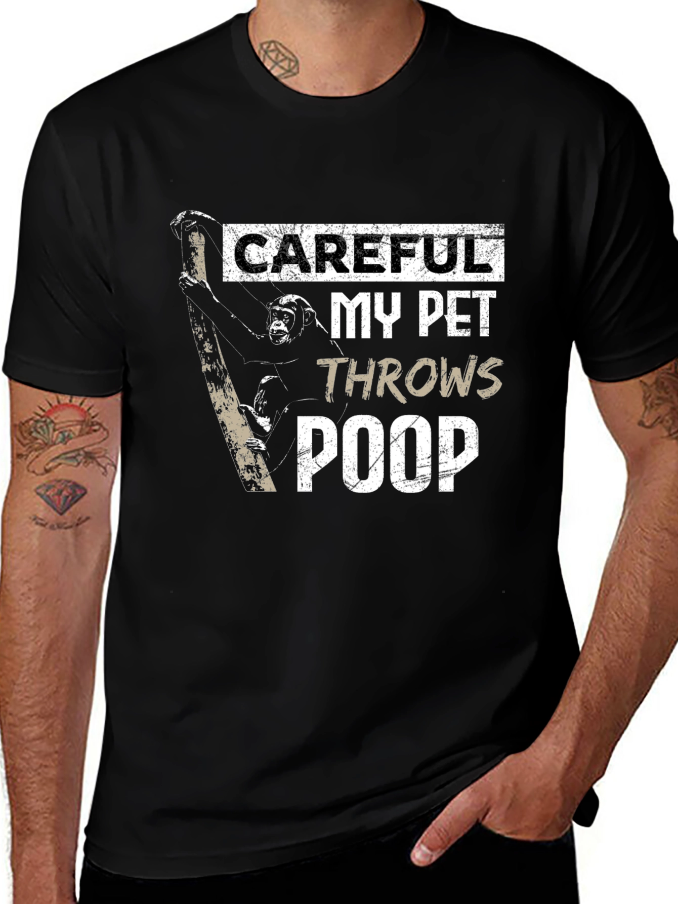 Careful My Pet Throws Poop T-Shirt
