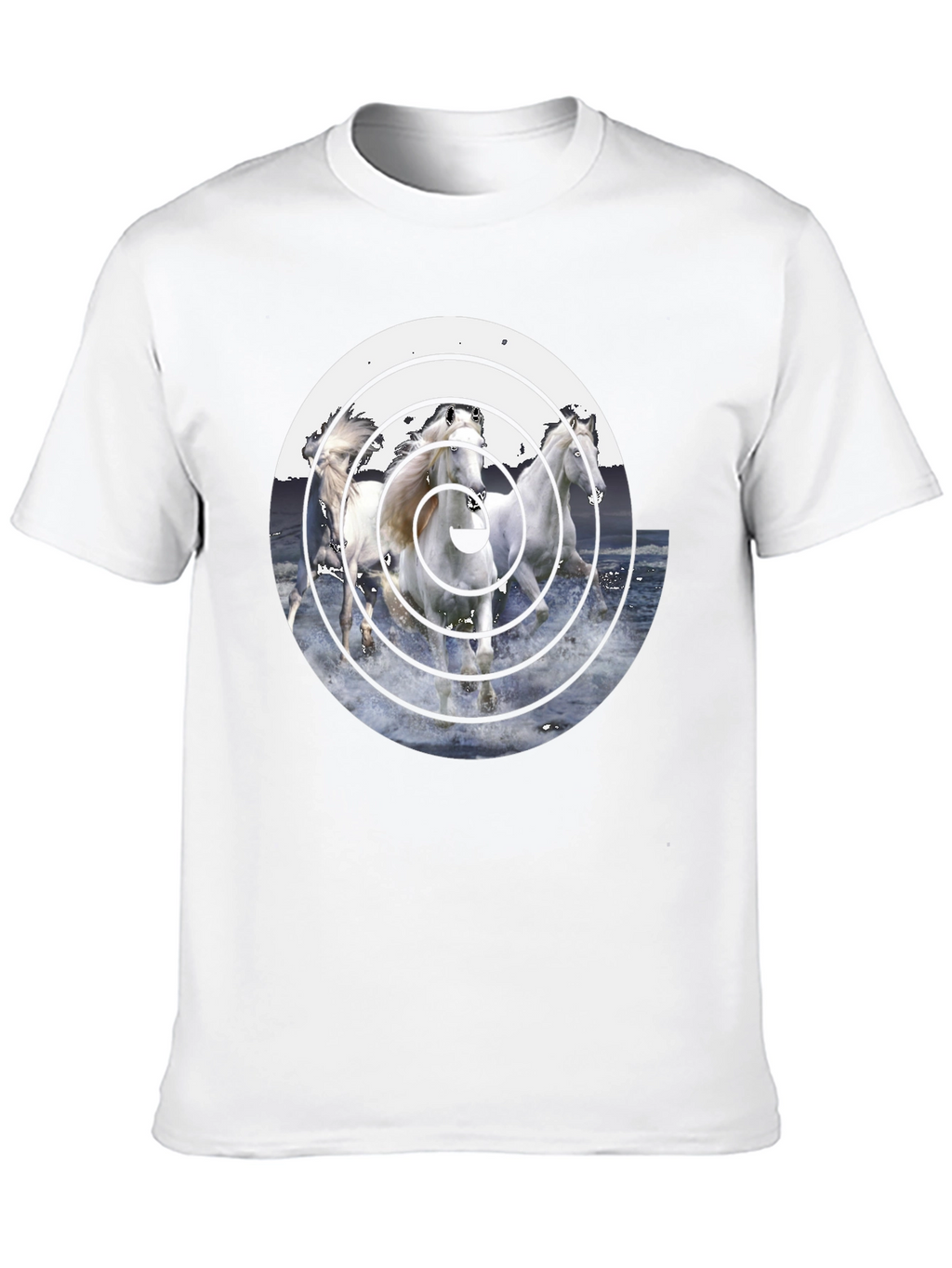 Horse Art Graphic Tee - Mens Black T-Shirt