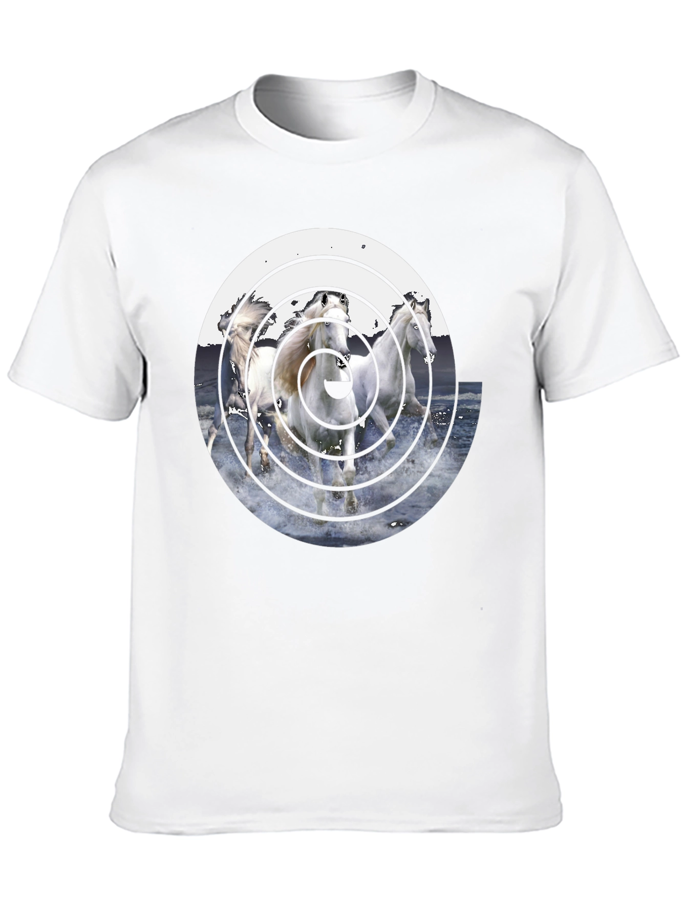 Horse Art Graphic Tee - Mens Black T-Shirt