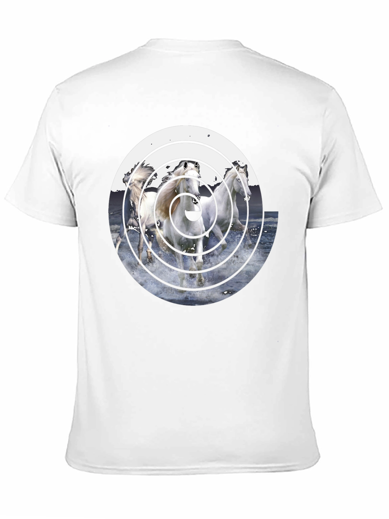 Horse Art Graphic Tee - Mens Black T-Shirt