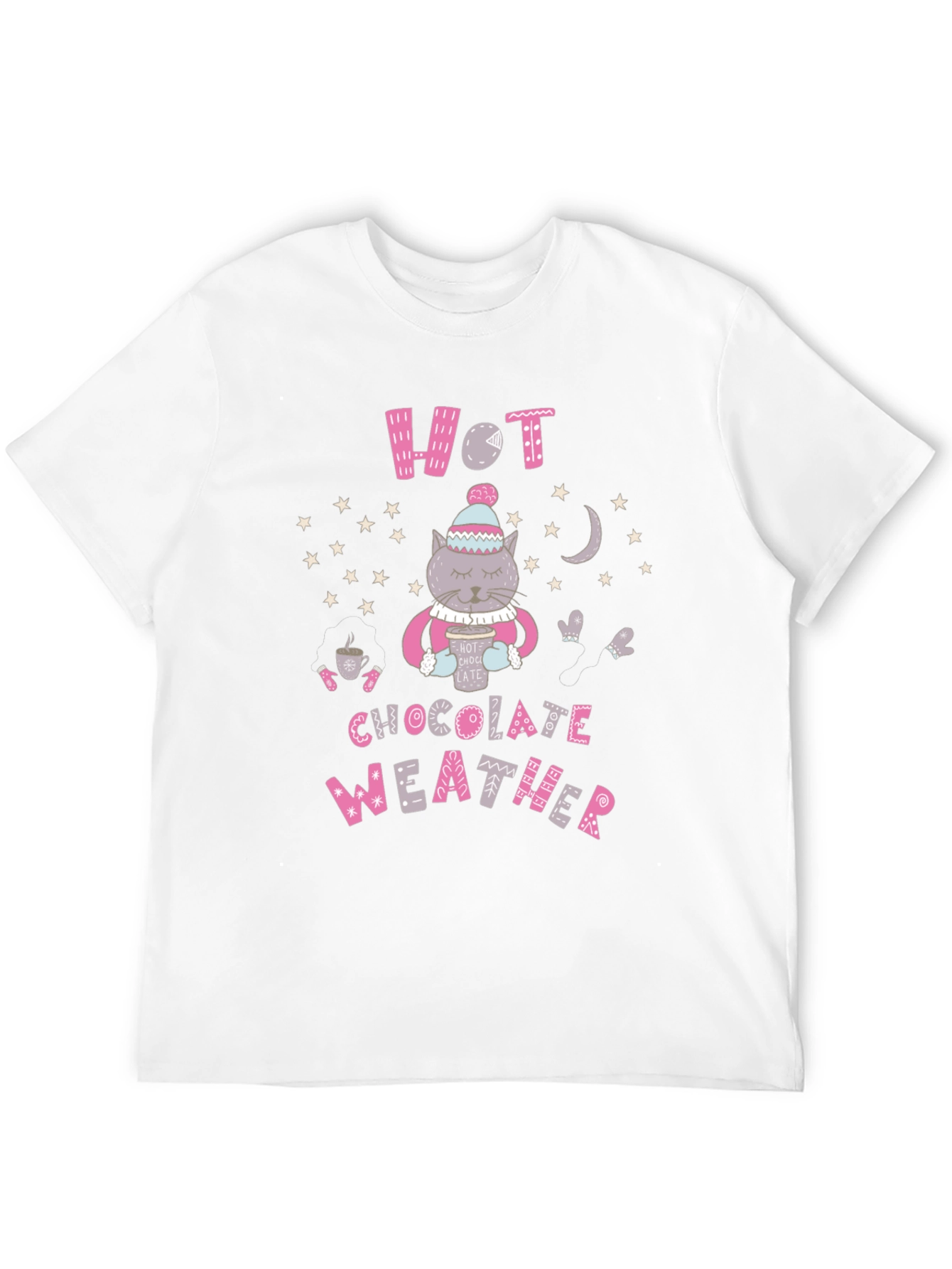 Hot Chocolate Weather Cat T-Shirt