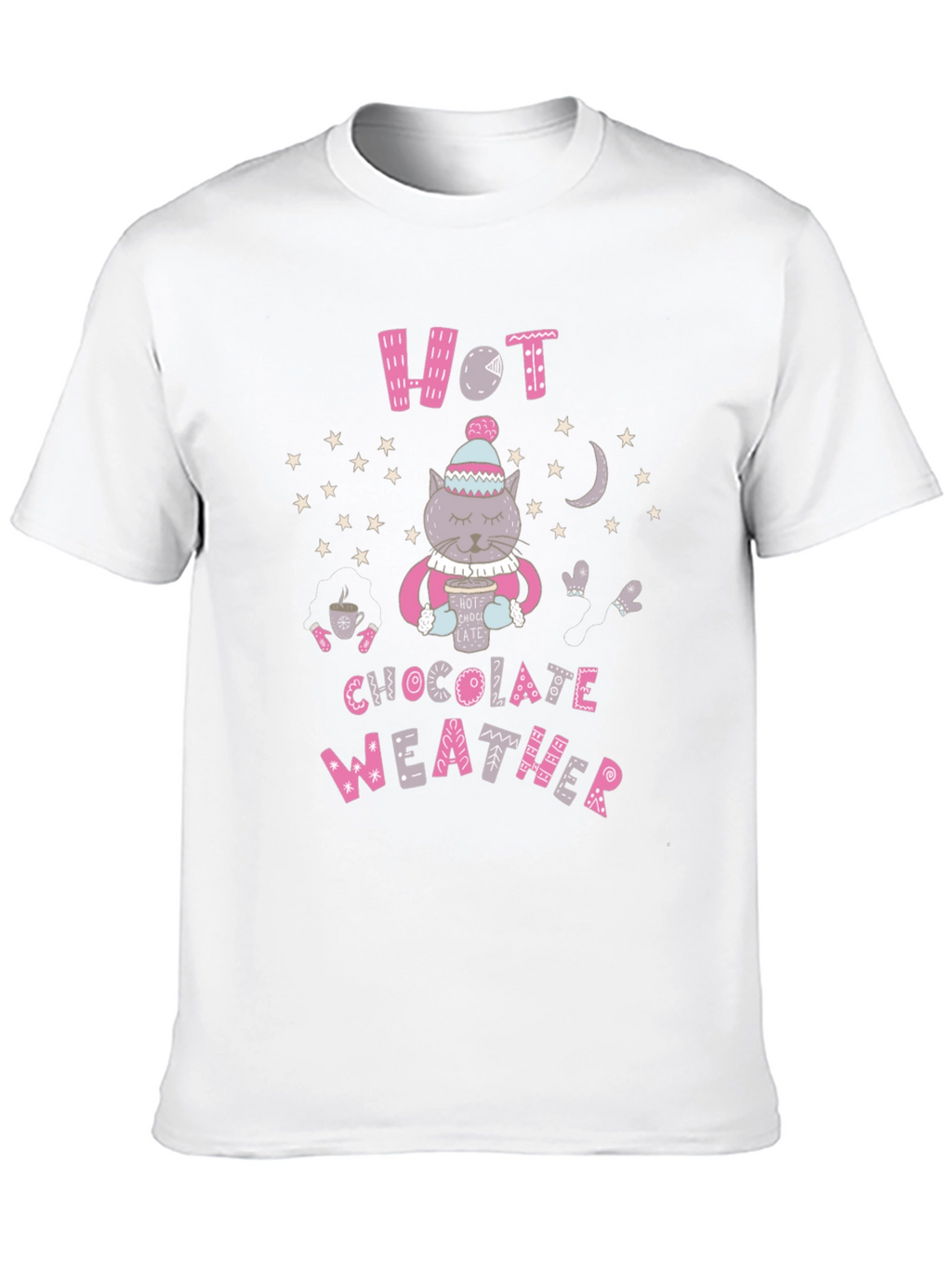 Hot Chocolate Weather Cat T-Shirt