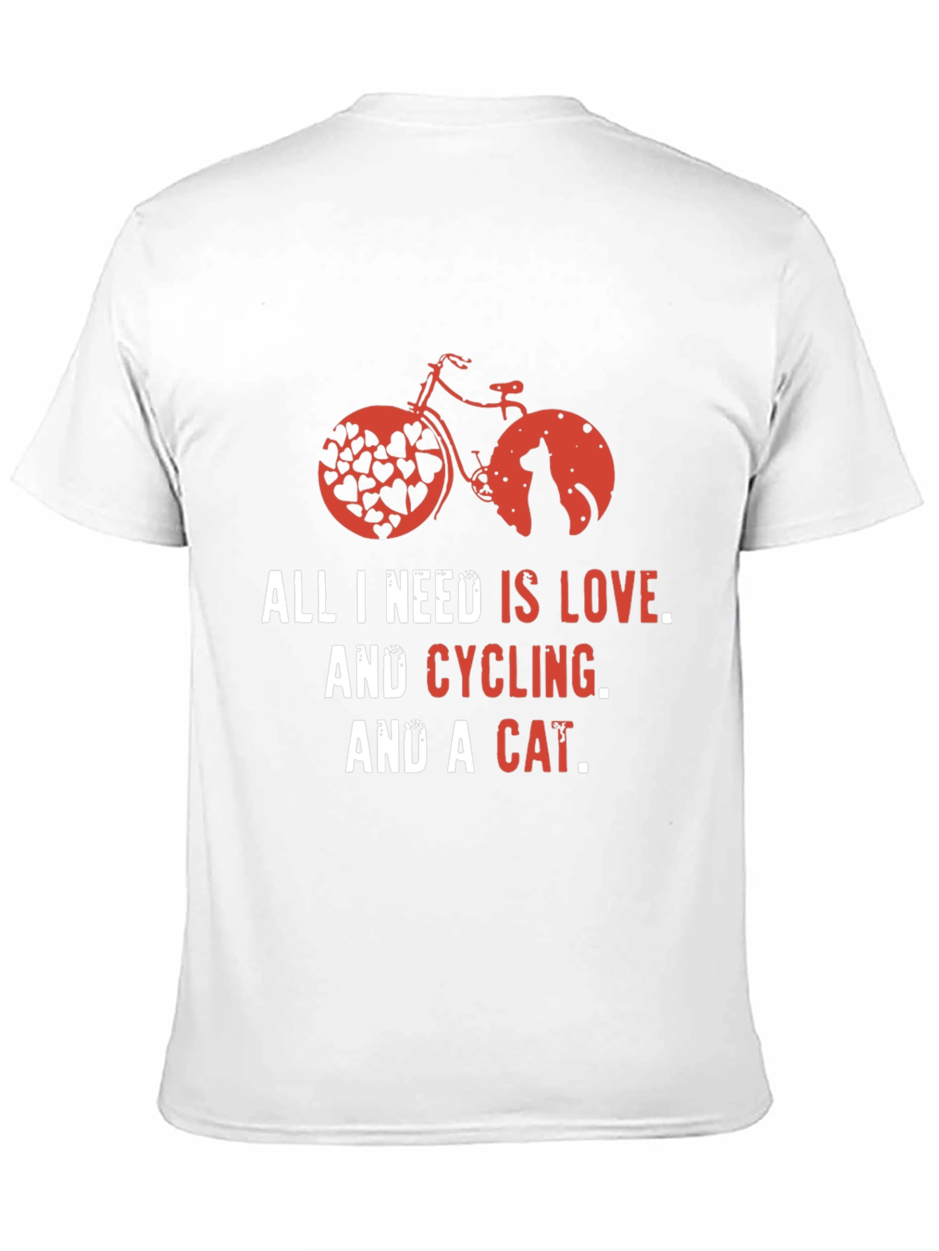 Love Cycling Cat T-Shirt -  Unisex Graphic Tee