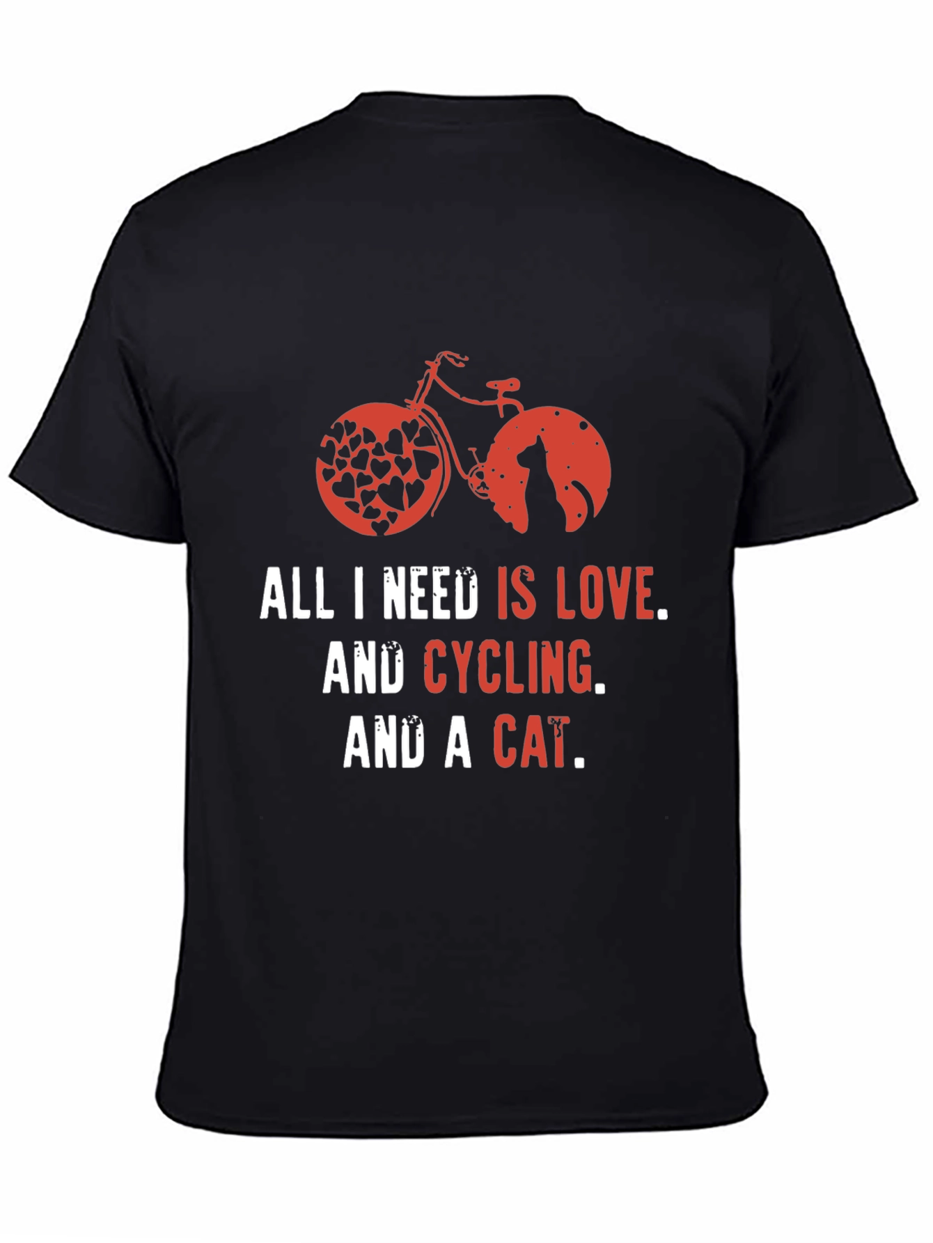 Love Cycling Cat T-Shirt -  Unisex Graphic Tee