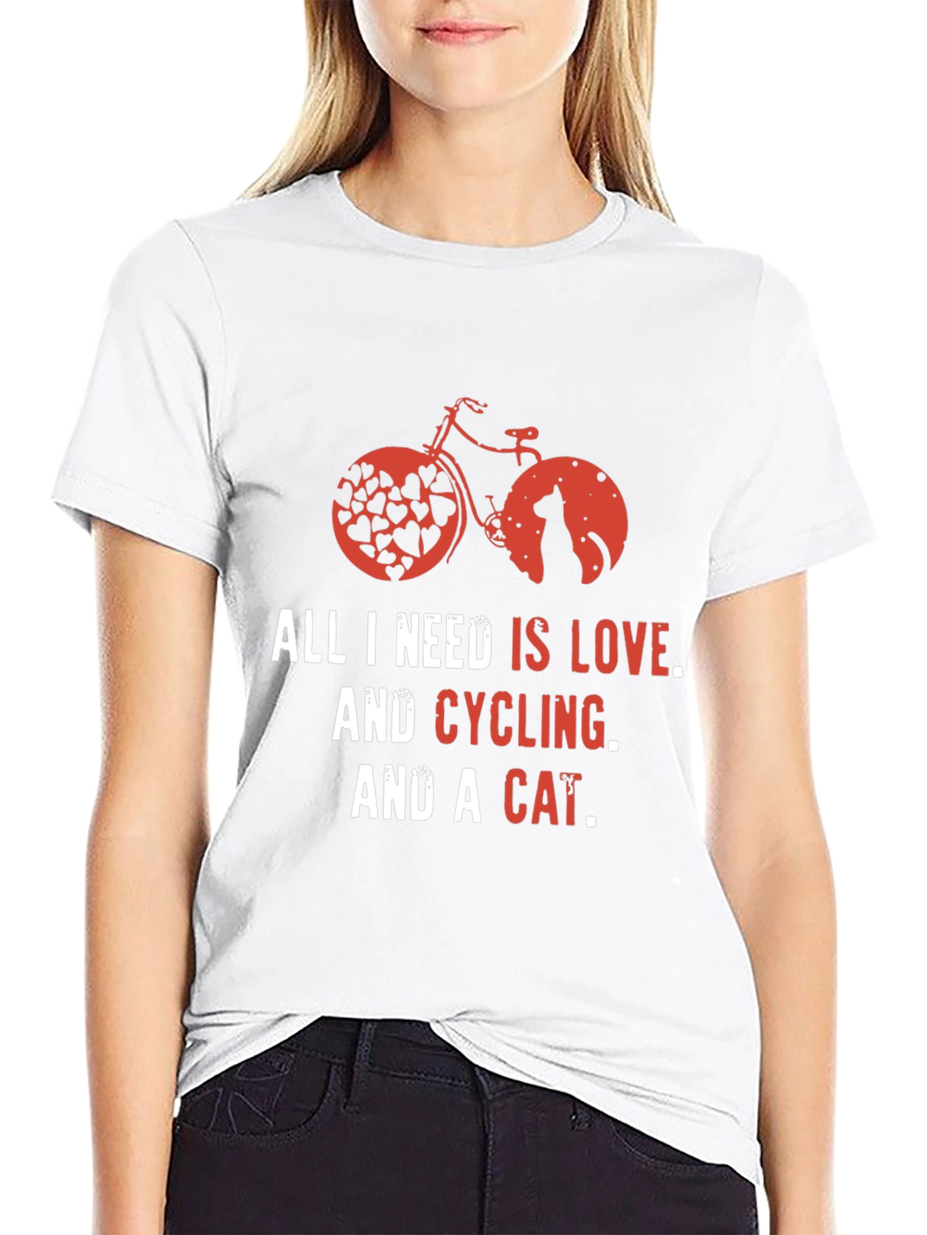 Love Cycling Cat T-Shirt -  Unisex Graphic Tee