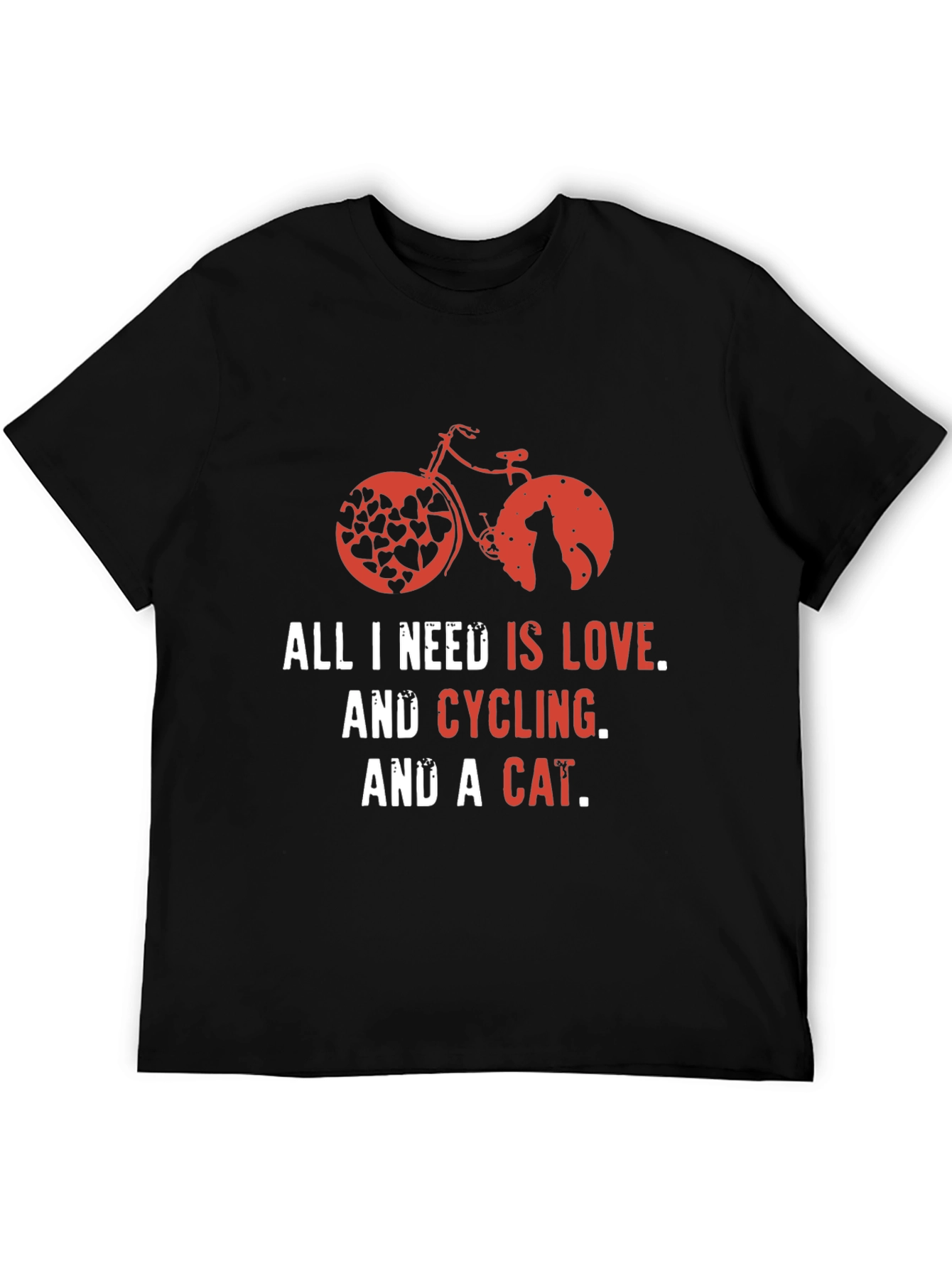 Love Cycling Cat T-Shirt -  Unisex Graphic Tee