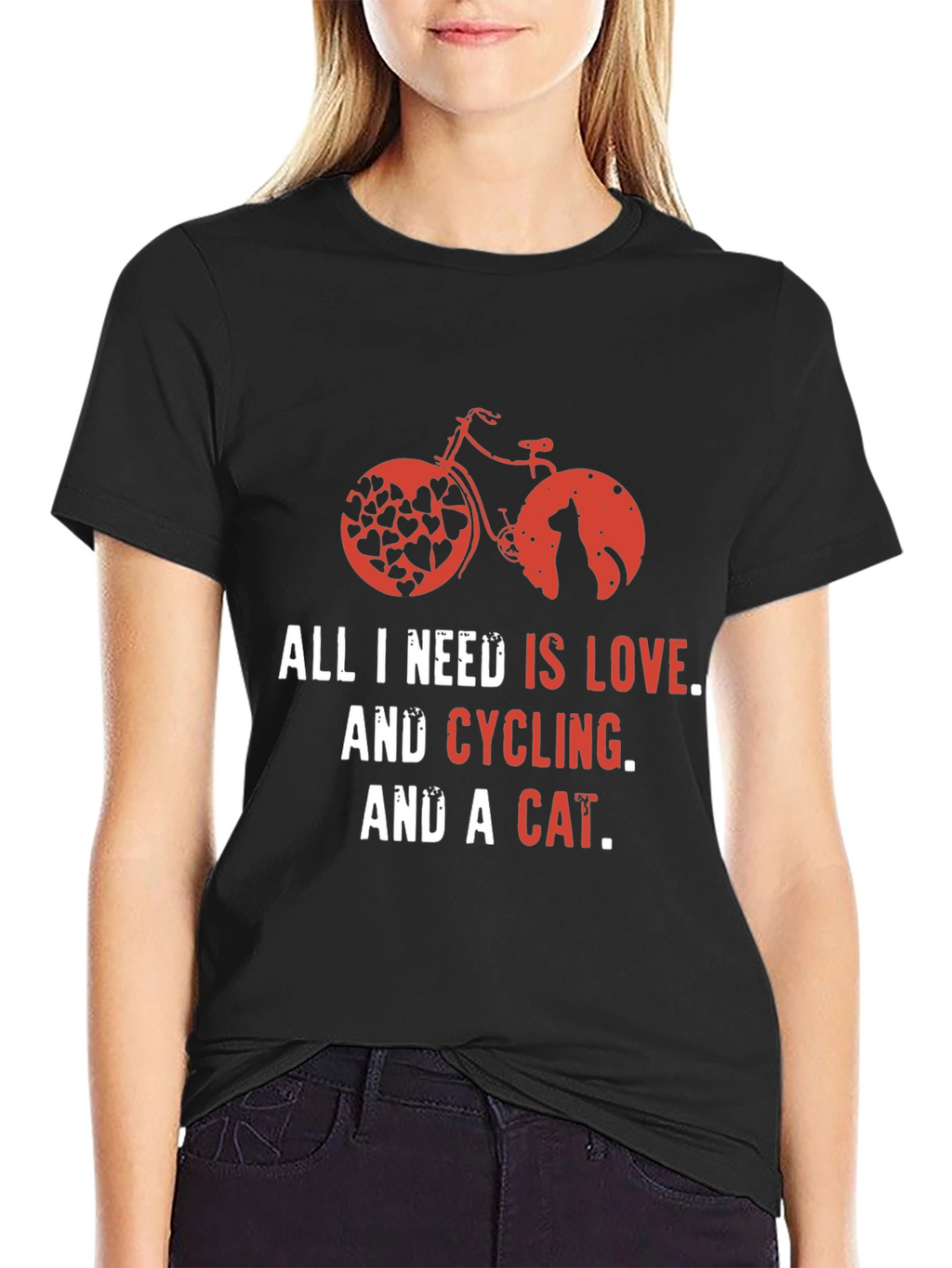 Love Cycling Cat T-Shirt -  Unisex Graphic Tee