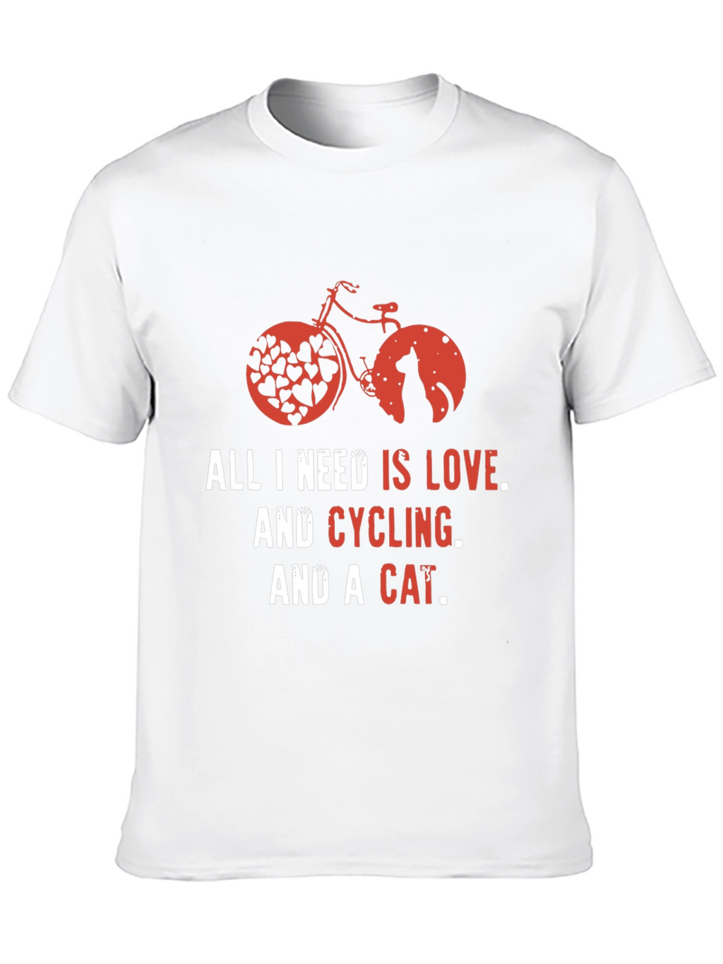 Love Cycling Cat T-Shirt -  Unisex Graphic Tee