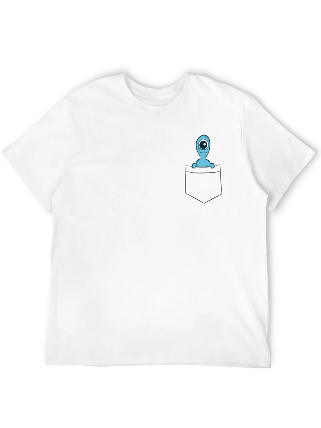 Pocket Alien Graphic Tee - Soft Cotton Blend