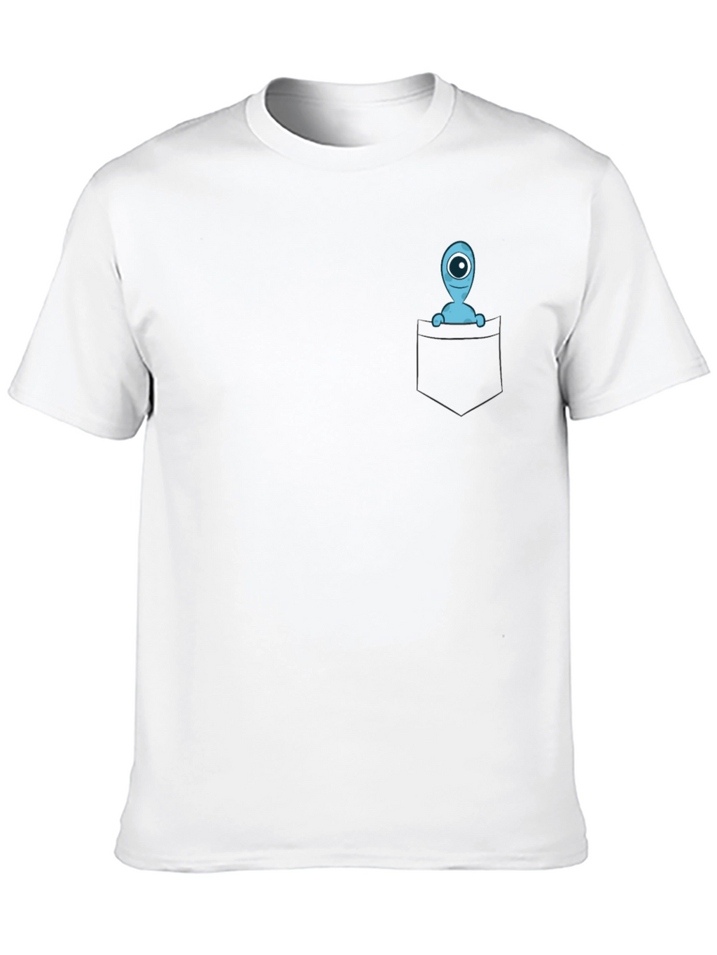 Pocket Alien Graphic Tee - Soft Cotton Blend