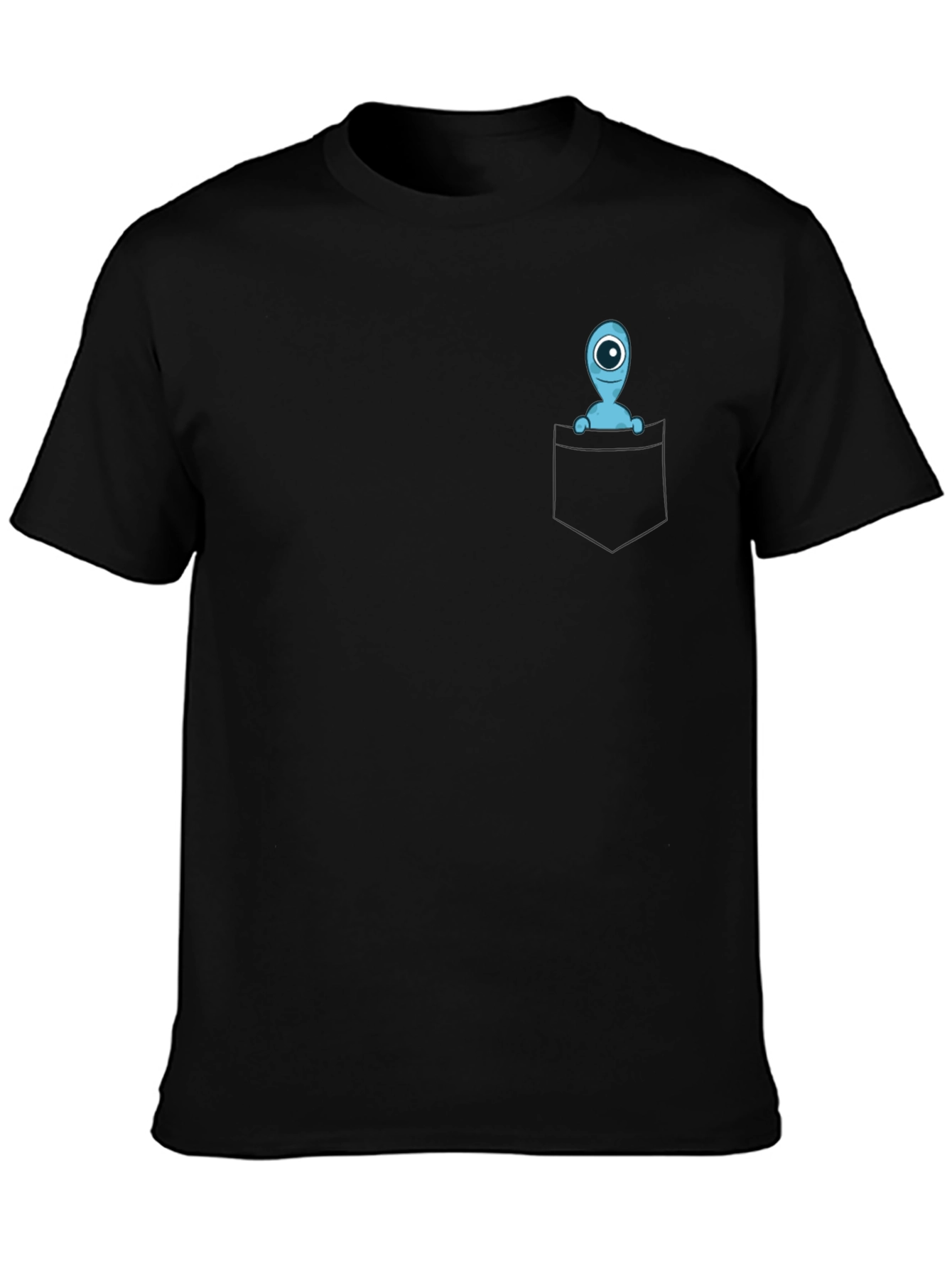 Pocket Alien Graphic Tee - Soft Cotton Blend