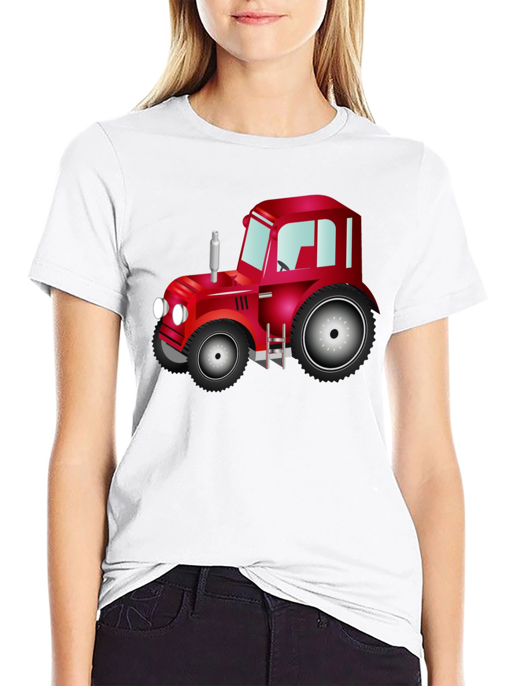 Red Tractor Graphic Tee - Farm Life Shirt