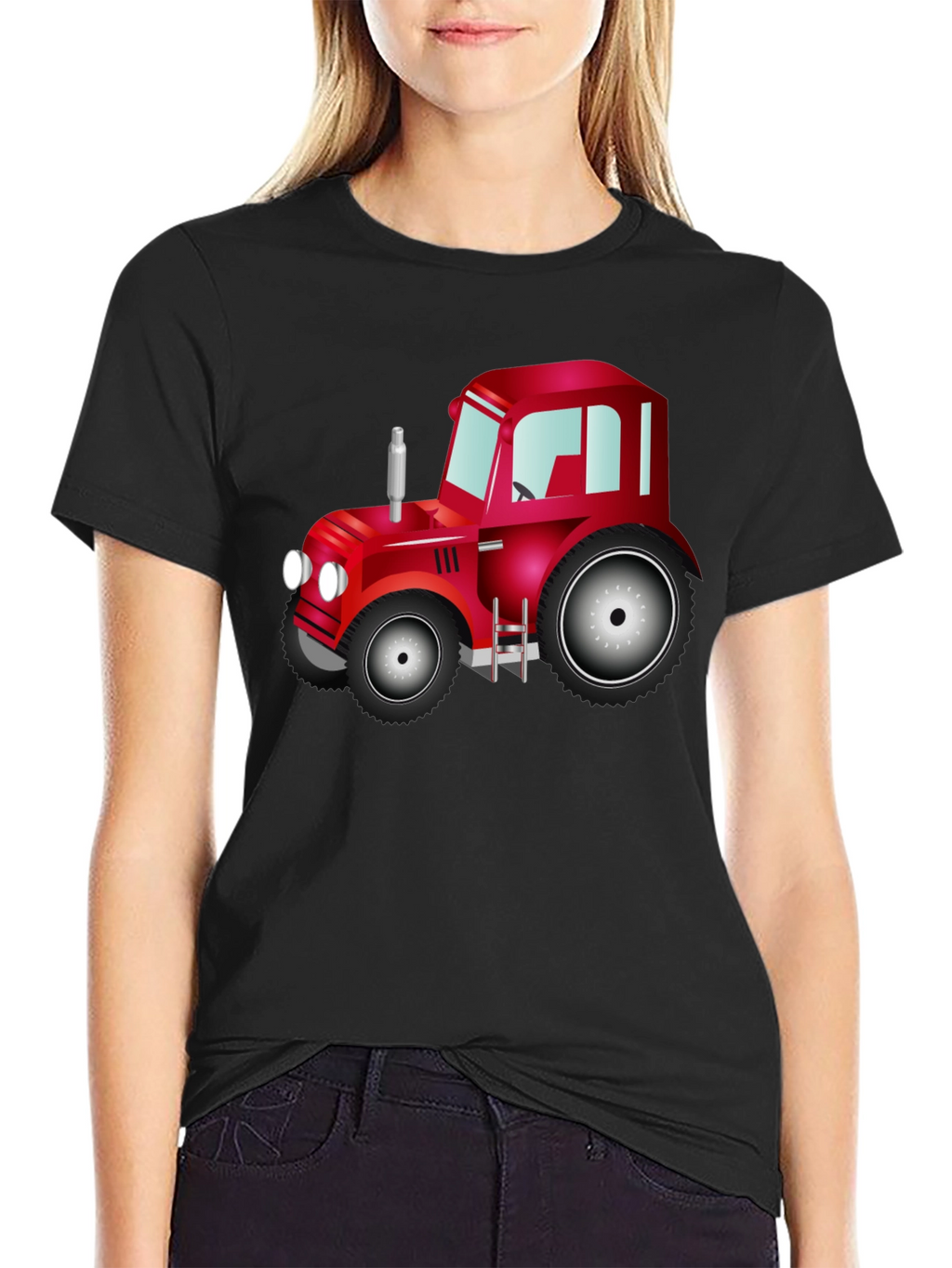 Red Tractor Graphic Tee - Farm Life Shirt