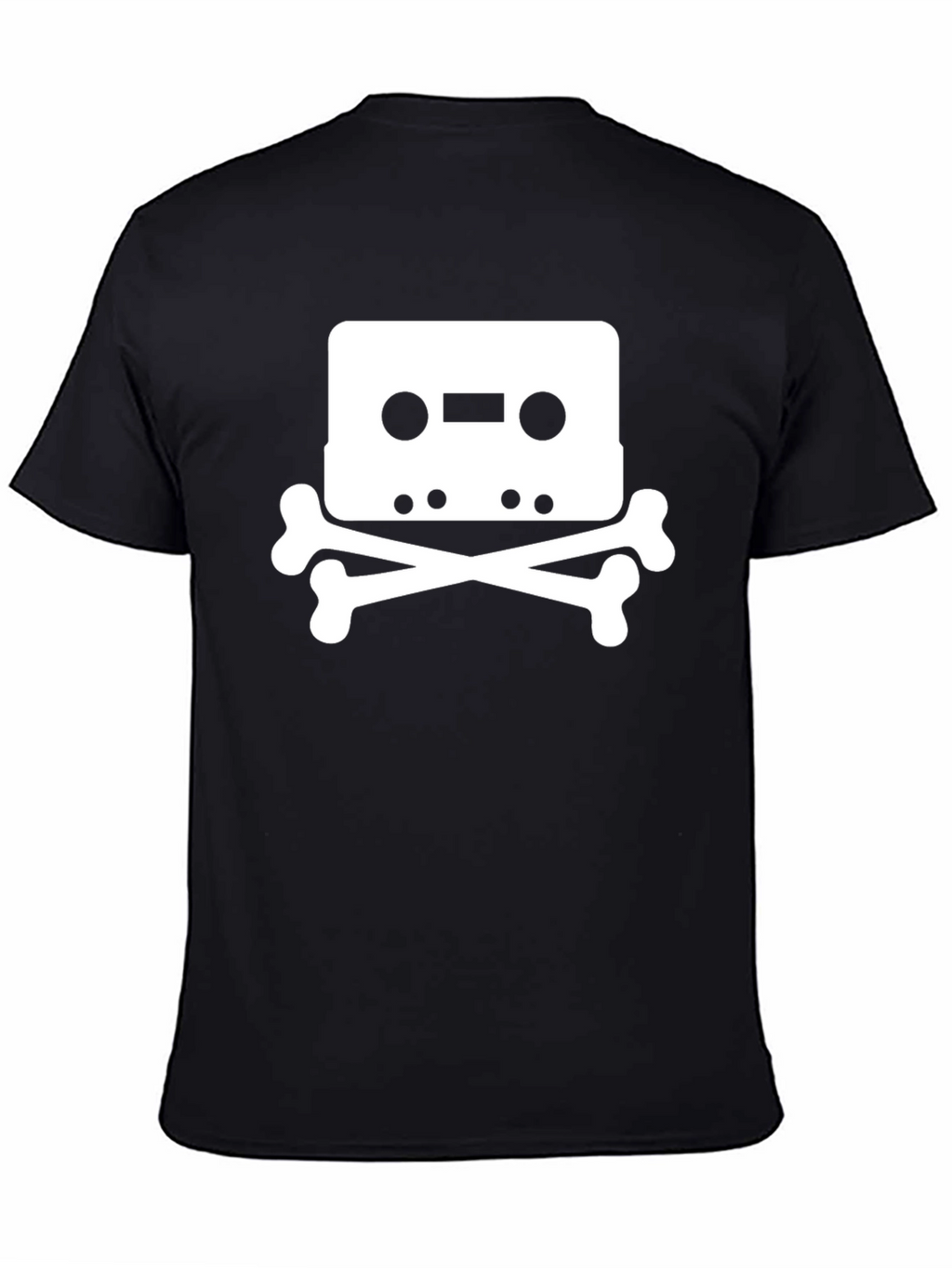 Cassette Tape Skull T-Shirt - Black Graphic Tee