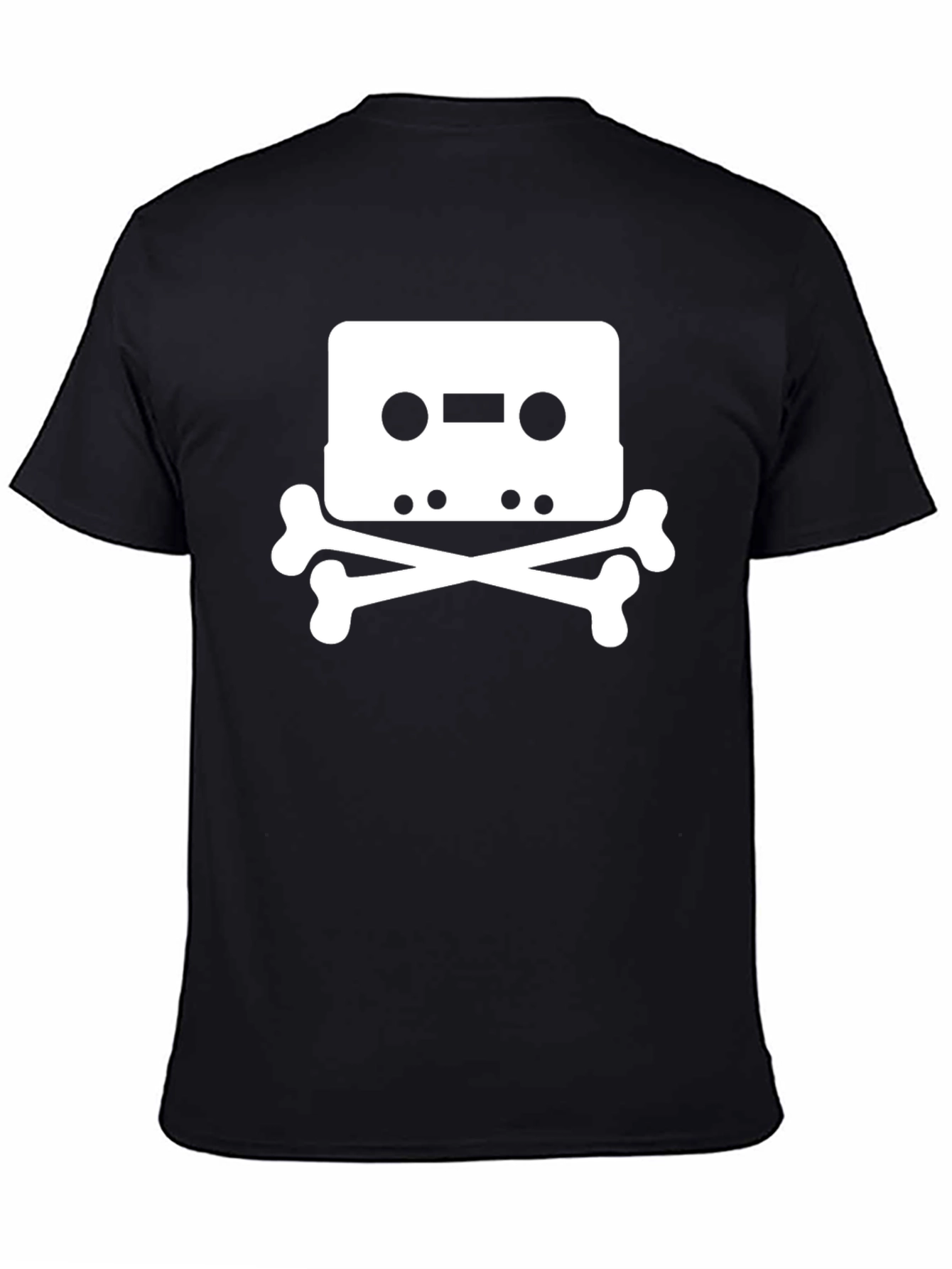 Cassette Tape Skull T-Shirt - Black Graphic Tee