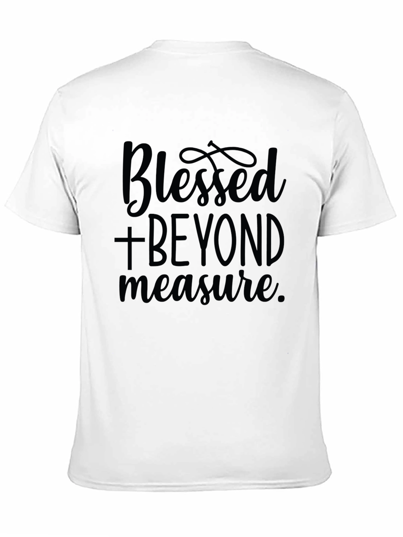 Blessed Beyond Measure Black Graphic Tee for Men