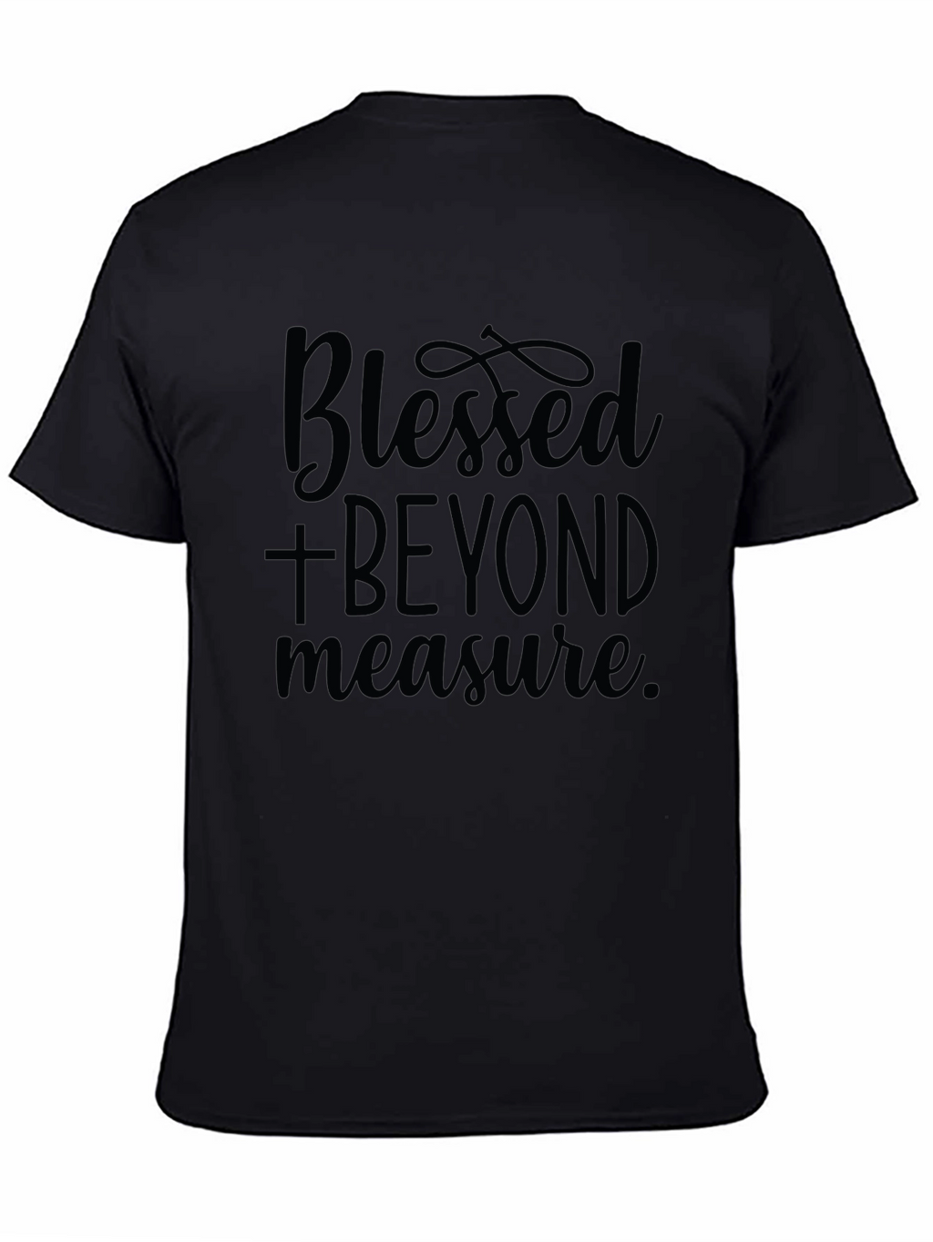 Blessed Beyond Measure Black Graphic Tee for Men