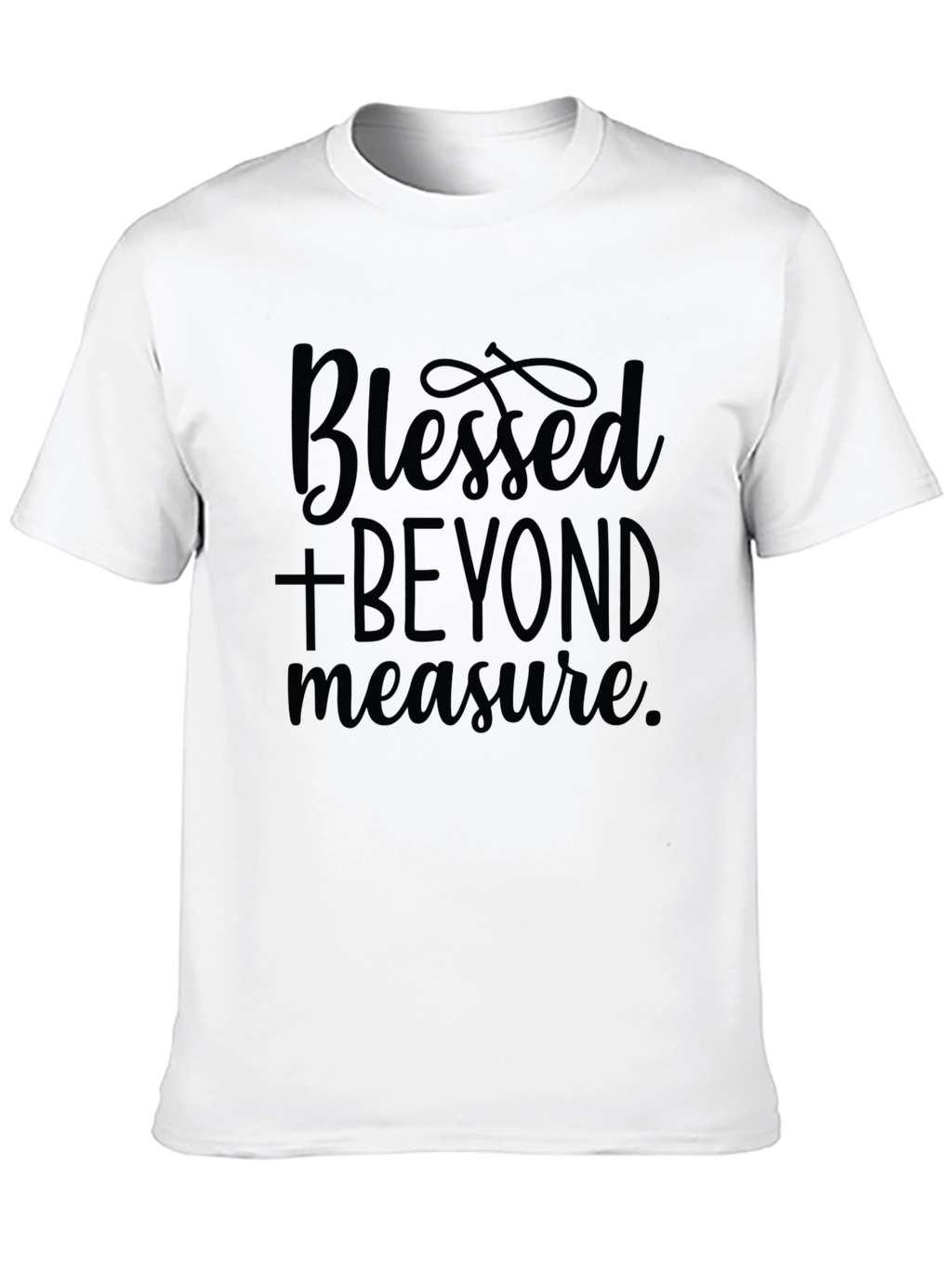 Blessed Beyond Measure Black Graphic Tee for Men