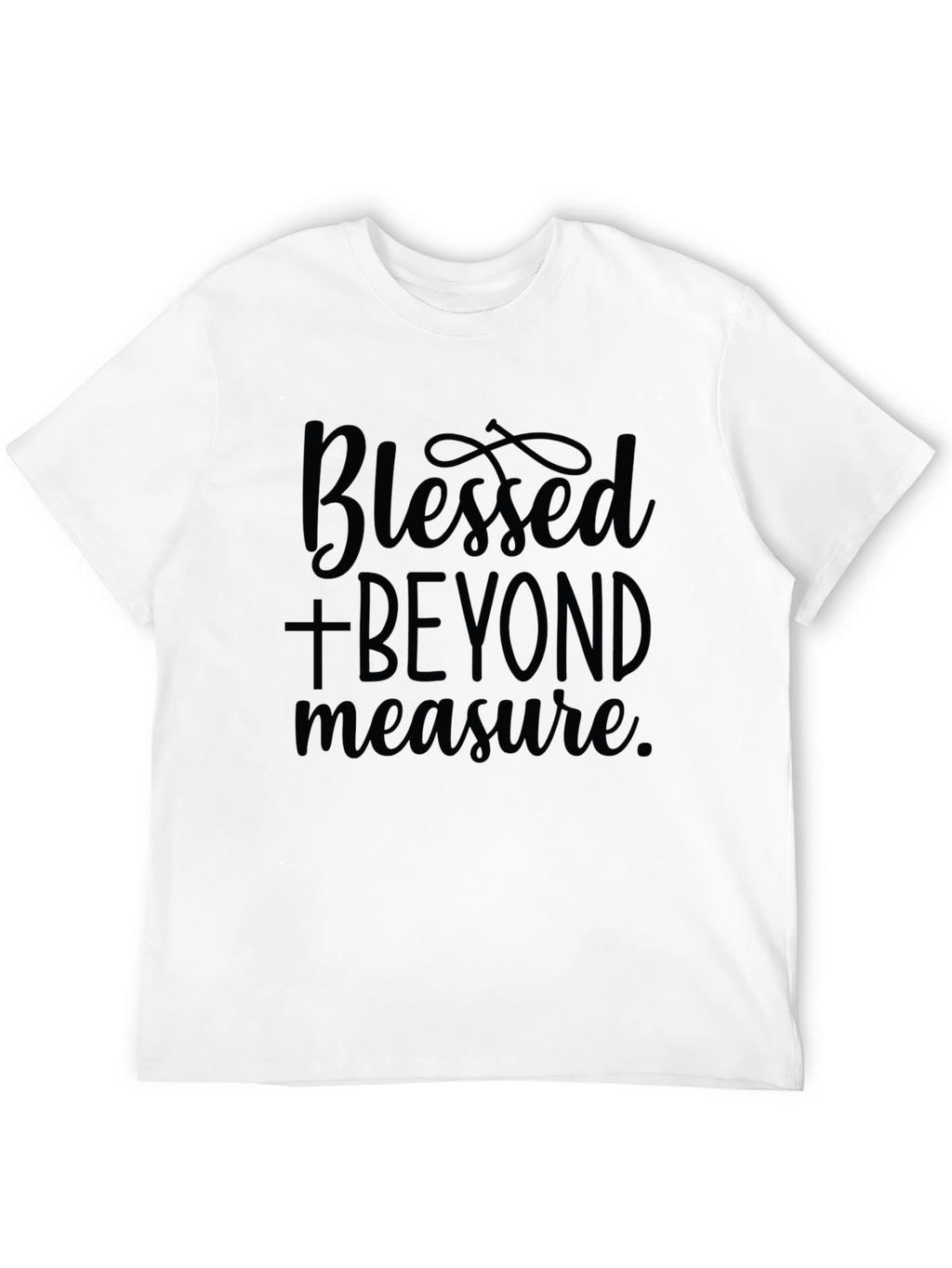Blessed Beyond Measure Black Graphic Tee for Men