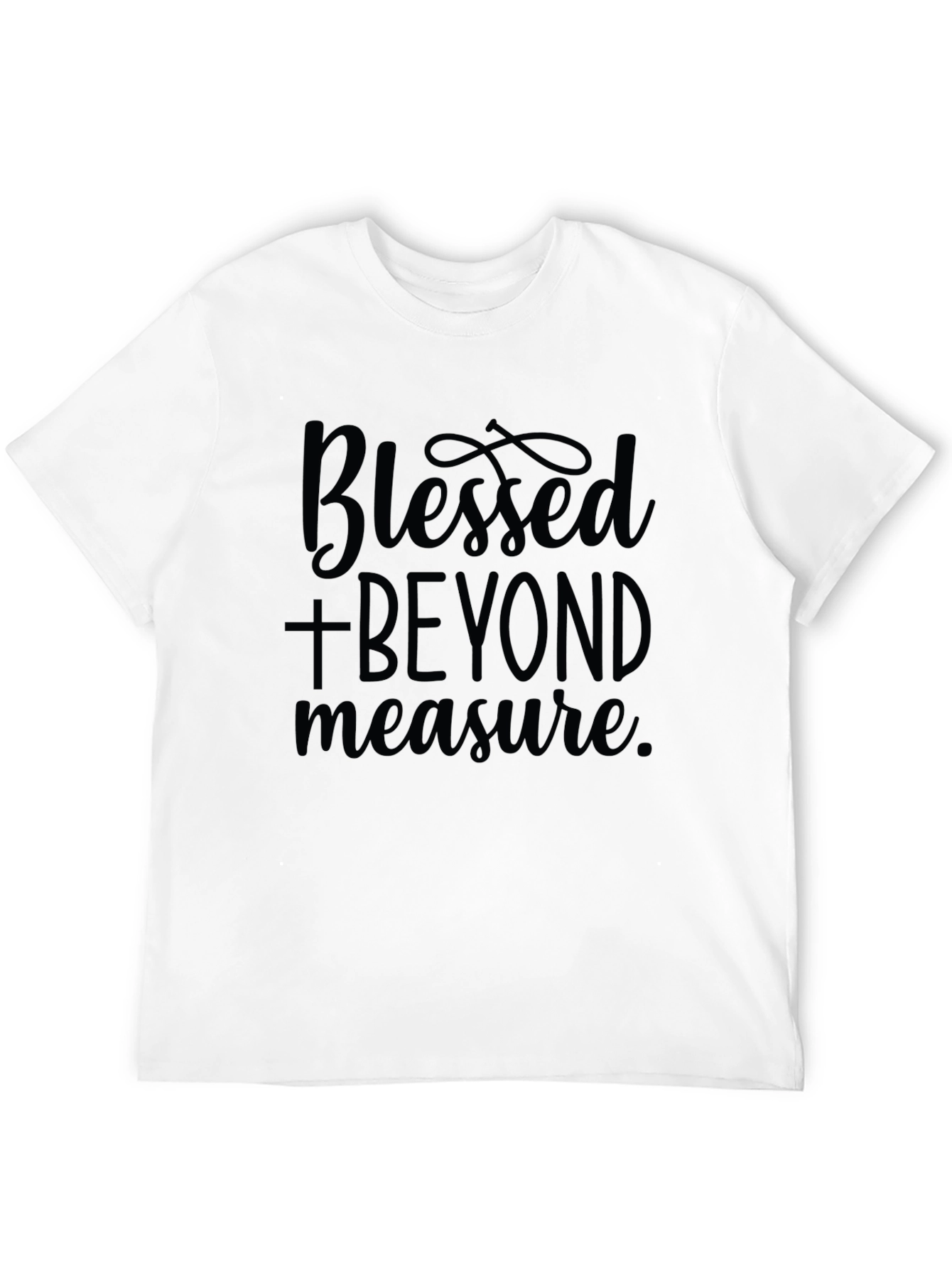 Blessed Beyond Measure Black Graphic Tee for Men