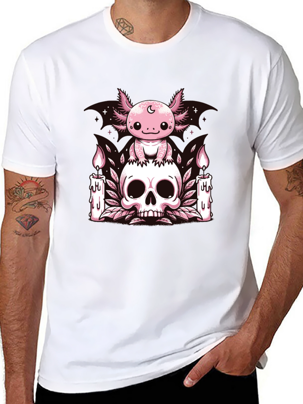 Axolotl Skull Candle T-Shirt