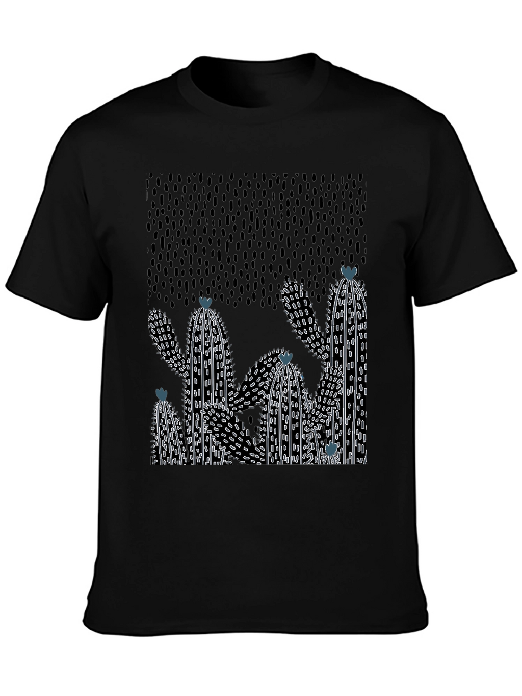 Cactus Graphic Print Crew Neck T-Shirt