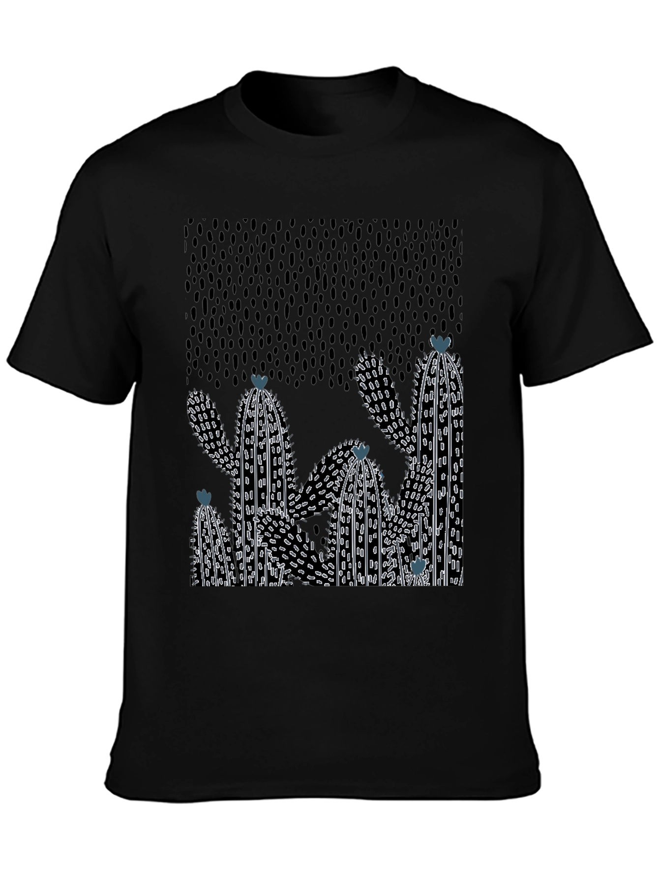Cactus Graphic Print Crew Neck T-Shirt