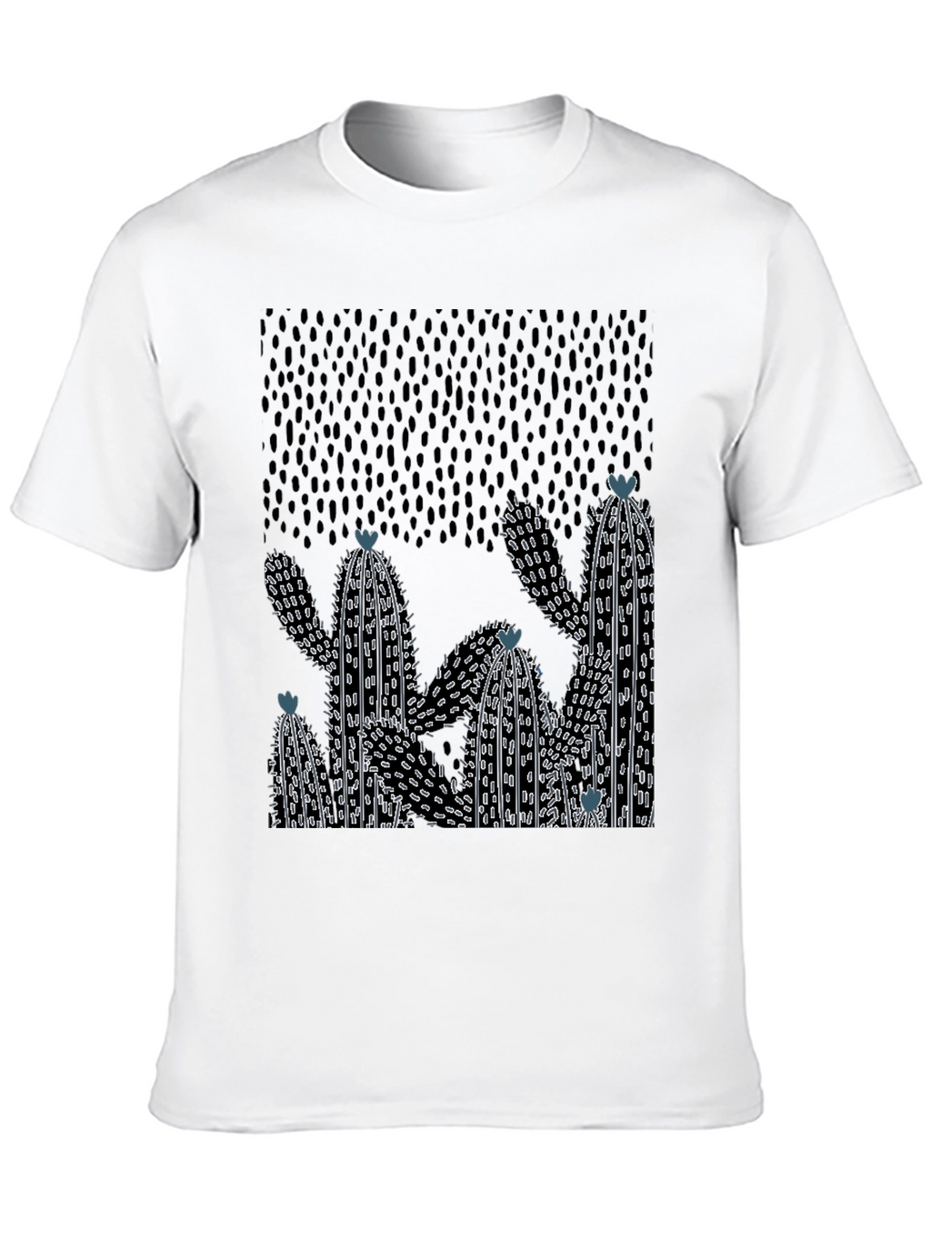 Cactus Graphic Print Crew Neck T-Shirt