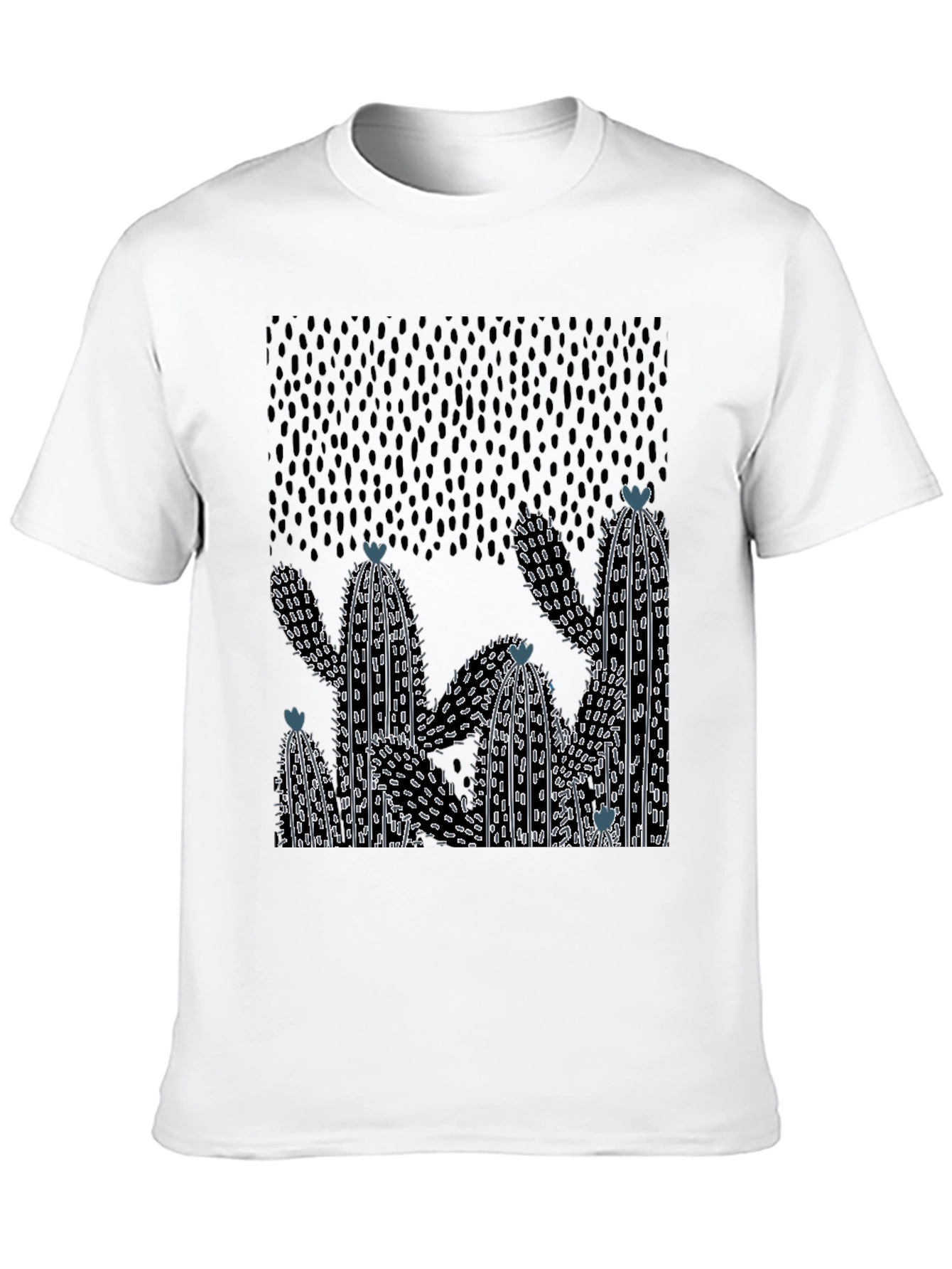Cactus Graphic Print Crew Neck T-Shirt