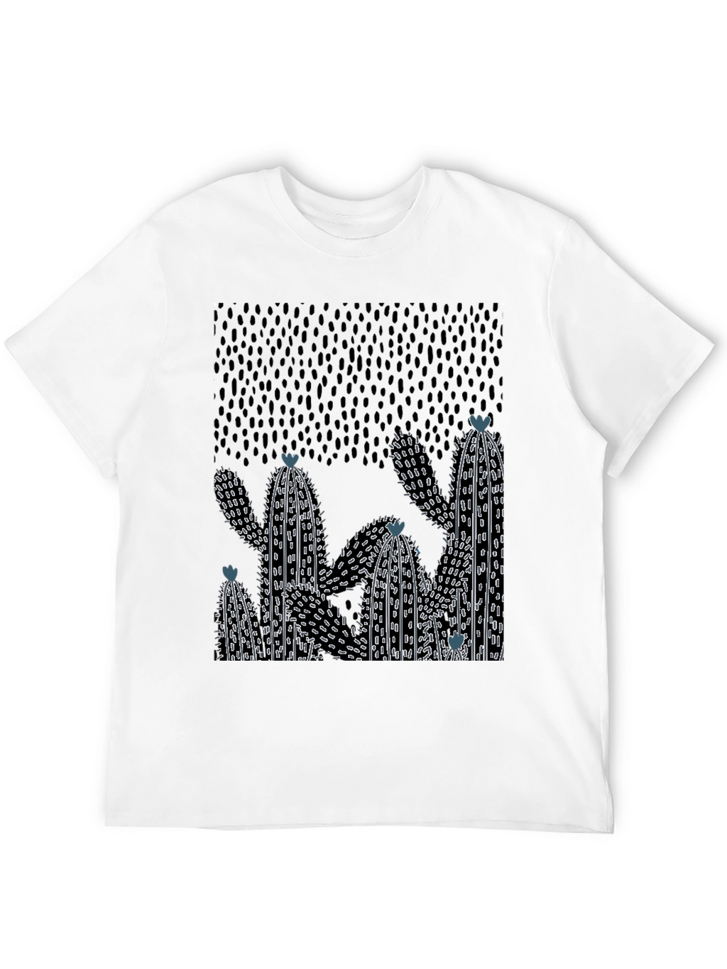 Cactus Graphic Print Crew Neck T-Shirt