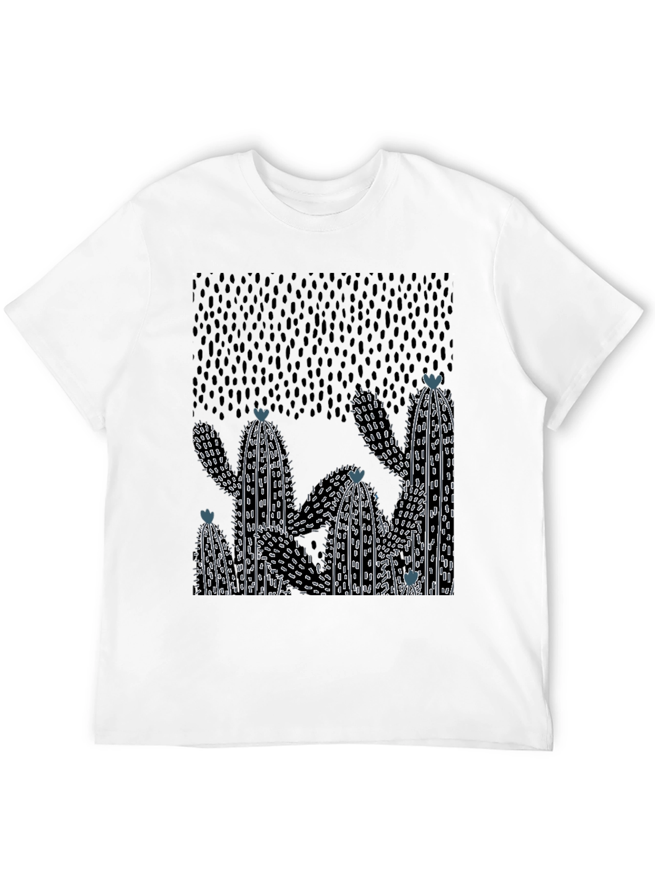 Cactus Graphic Print Crew Neck T-Shirt