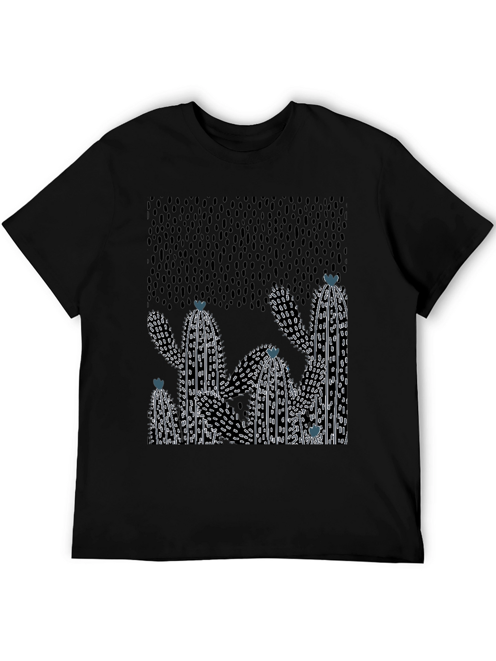 Cactus Graphic Print Crew Neck T-Shirt