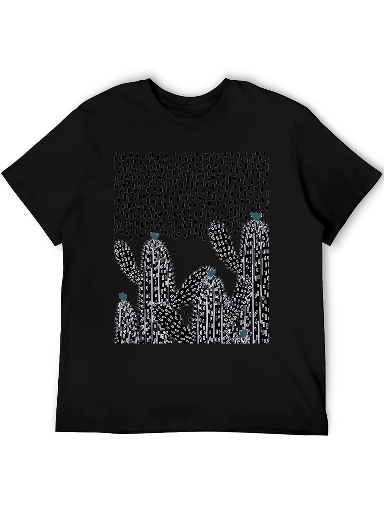Cactus Graphic Print Crew Neck T-Shirt