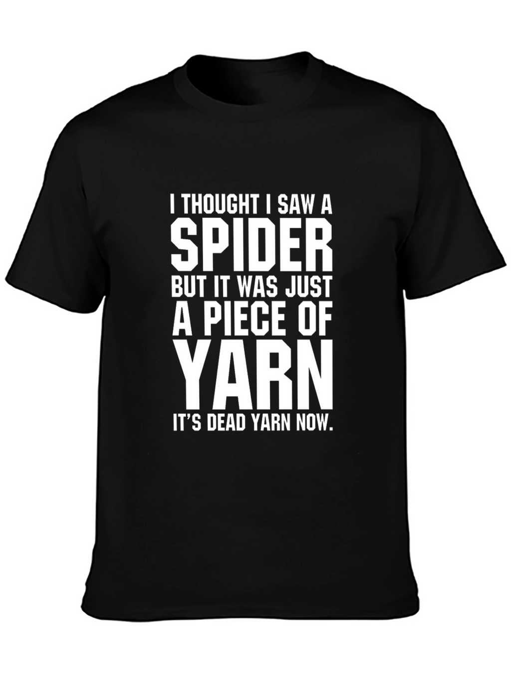 Spider Yarn Graphic Tee - Funny Novelty T-Shirt