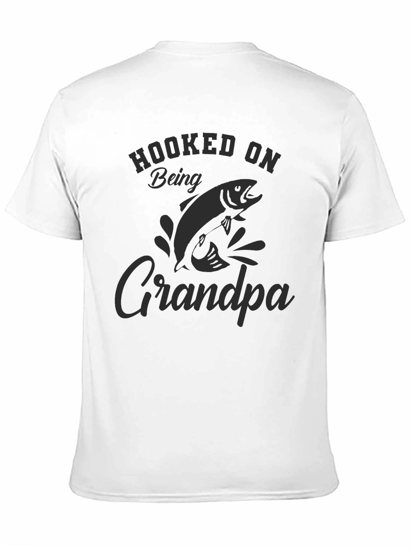 Hooked on Being Grandpa T-Shirt - Fishing Lover Gift