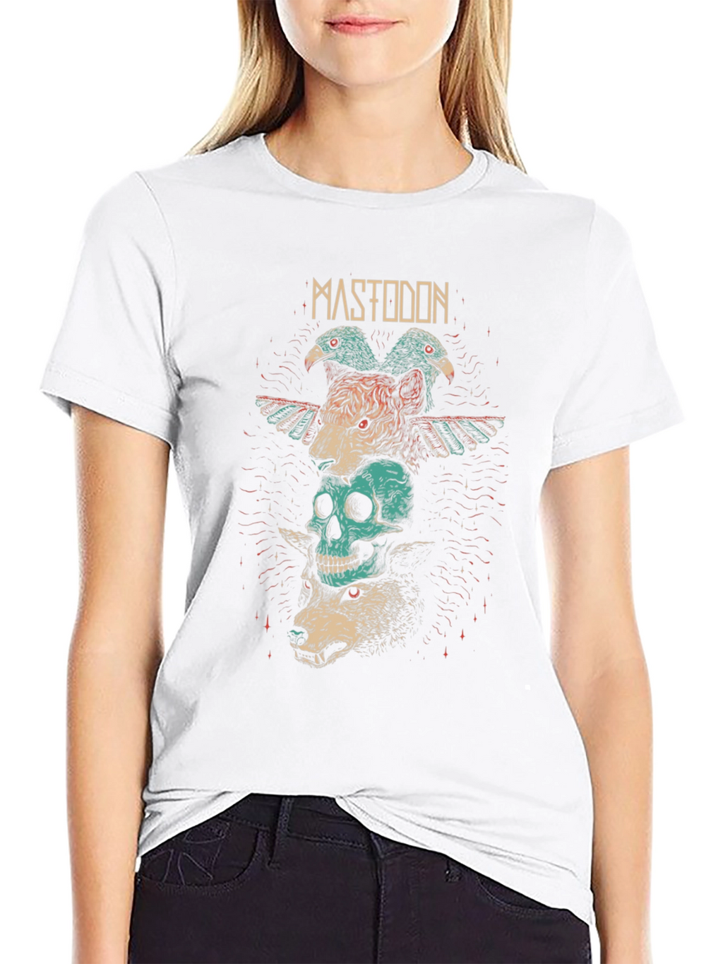 Mastodon Band Tee - Graphic Print Black T-Shirt