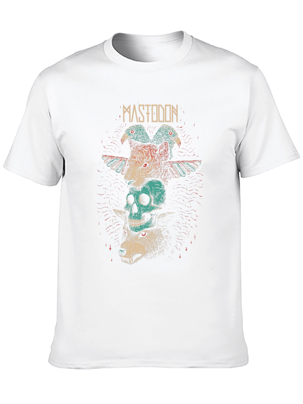 Mastodon Band Tee - Graphic Print Black T-Shirt