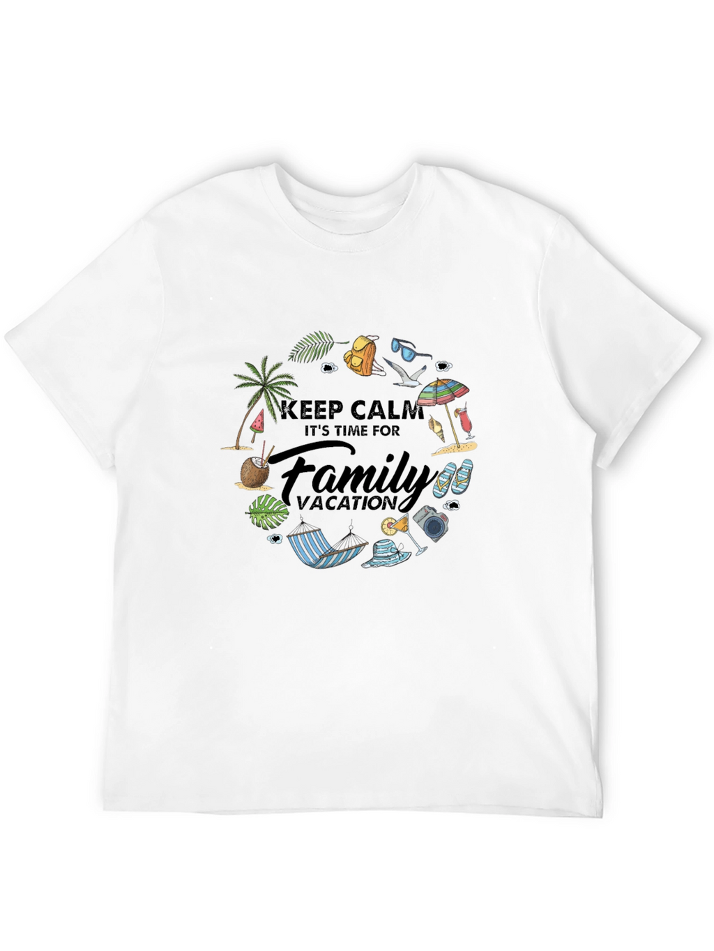 Family Vacation Graphic Tee - Black