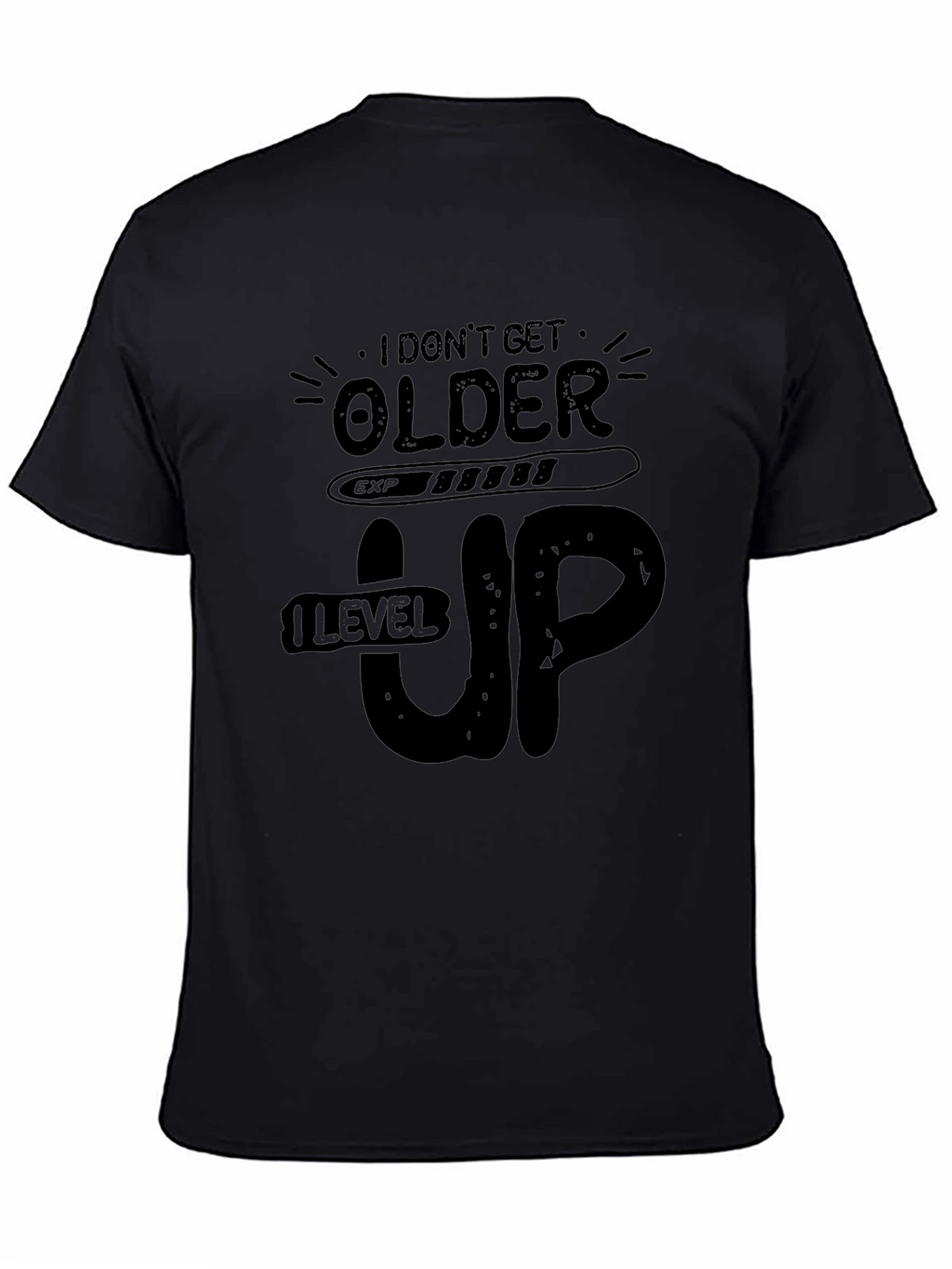 Level Up Black Graphic Tee Shirt