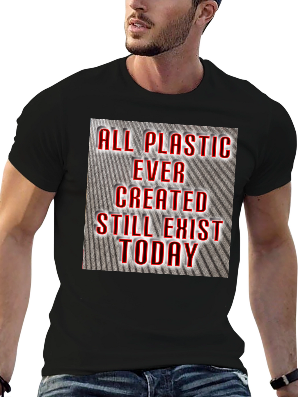 All Plastic Exists Today Graphic Tee - Black