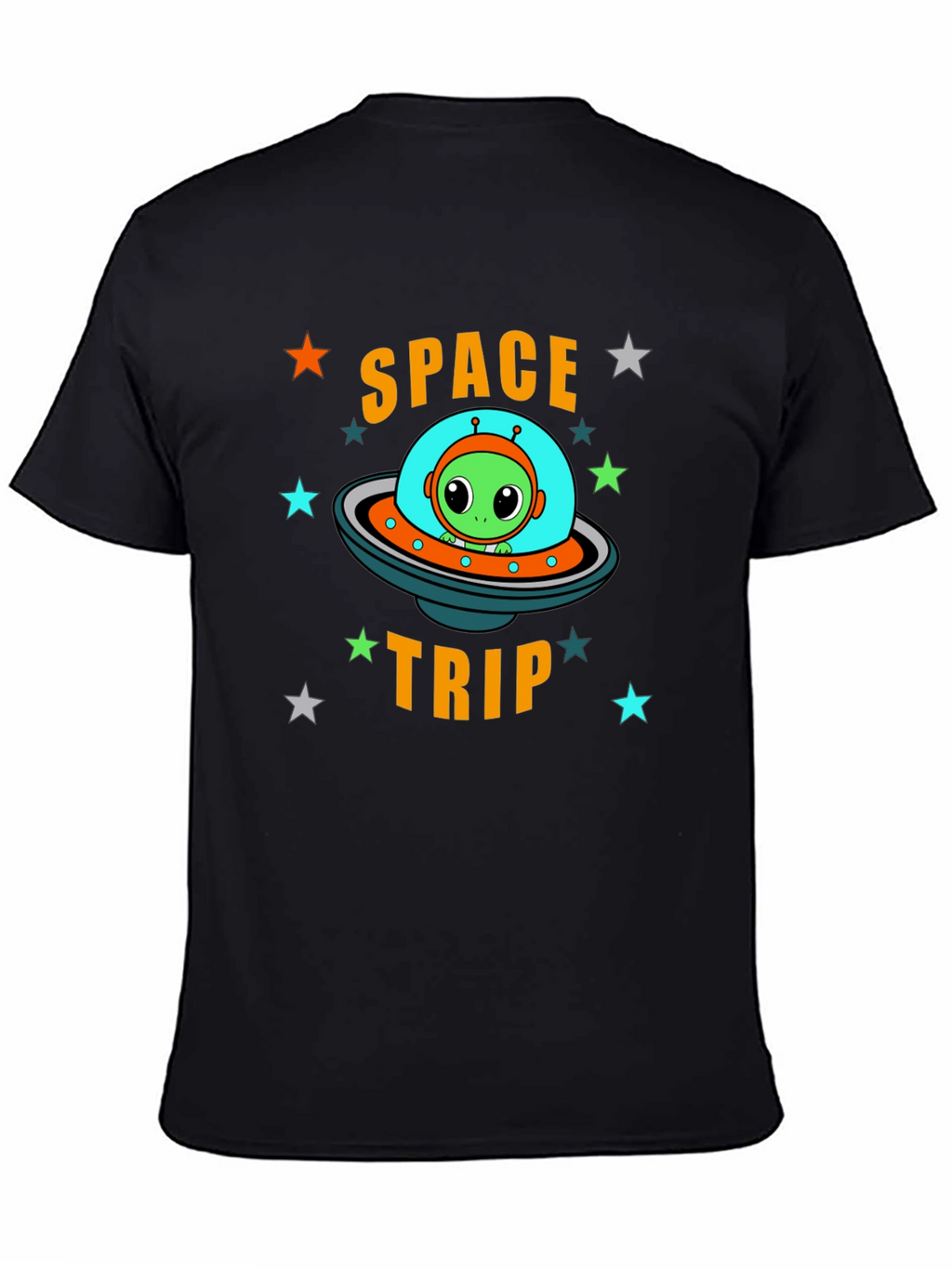 Space Trip Alien UFO Graphic T-Shirt