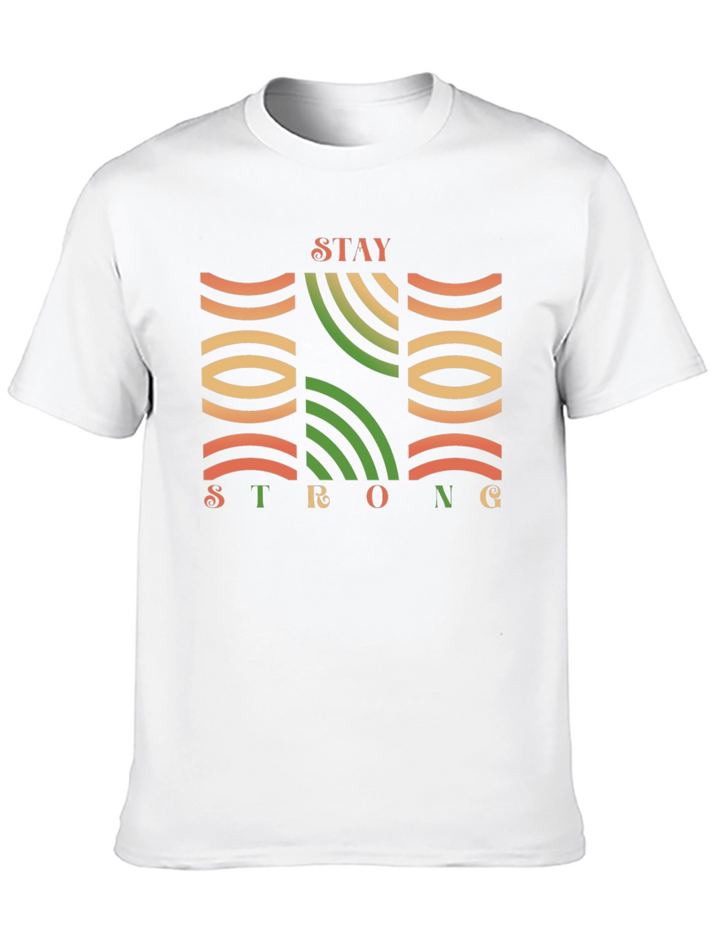 Stay Strong Graphic Print Black T-Shirt