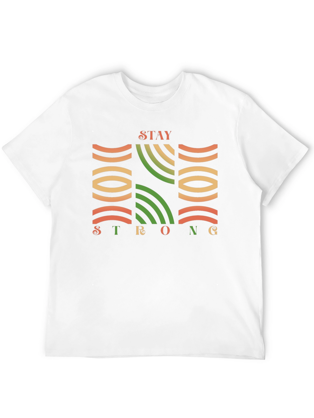 Stay Strong Graphic Print Black T-Shirt