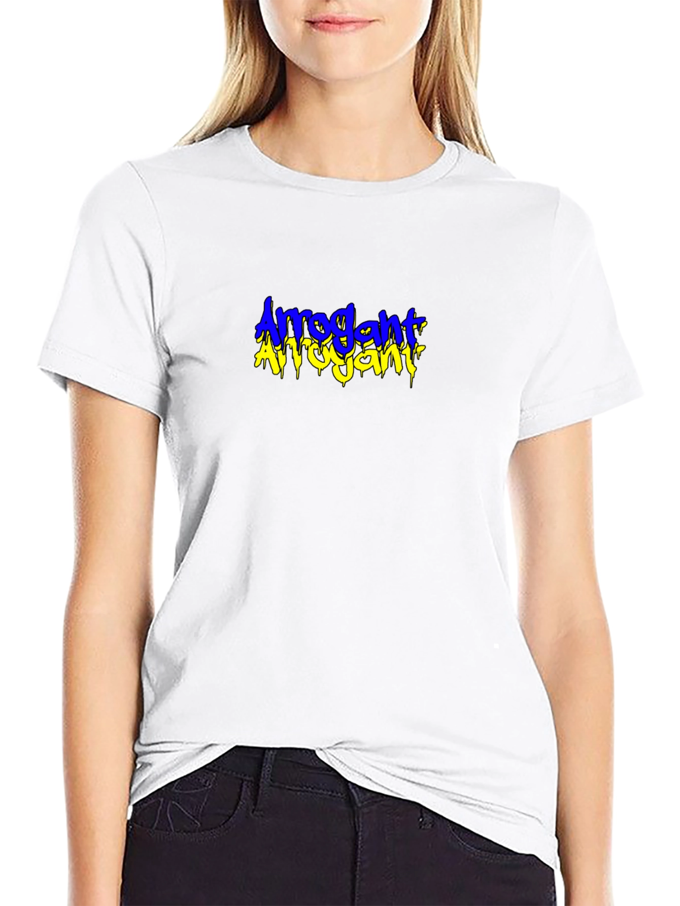 Arrogant Graphic Tee - Black Crew Neck T-Shirt