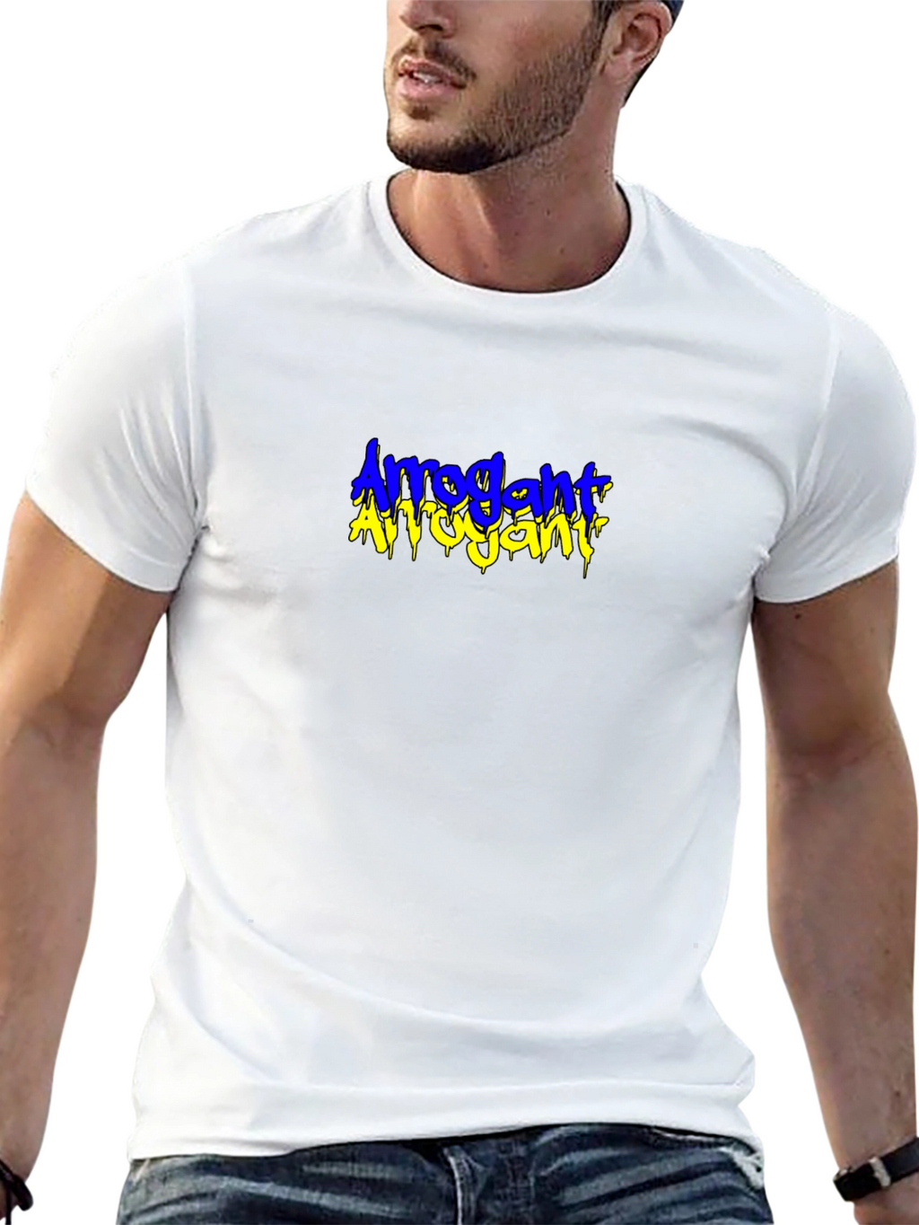Arrogant Graphic Tee - Black Crew Neck T-Shirt