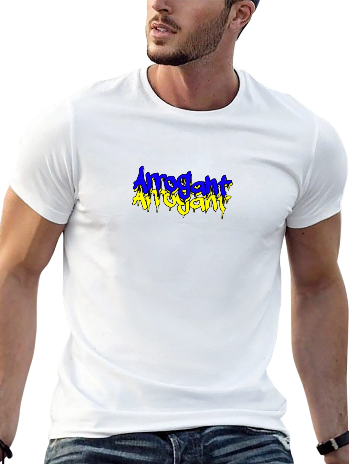 Arrogant Graphic Tee - Black Crew Neck T-Shirt
